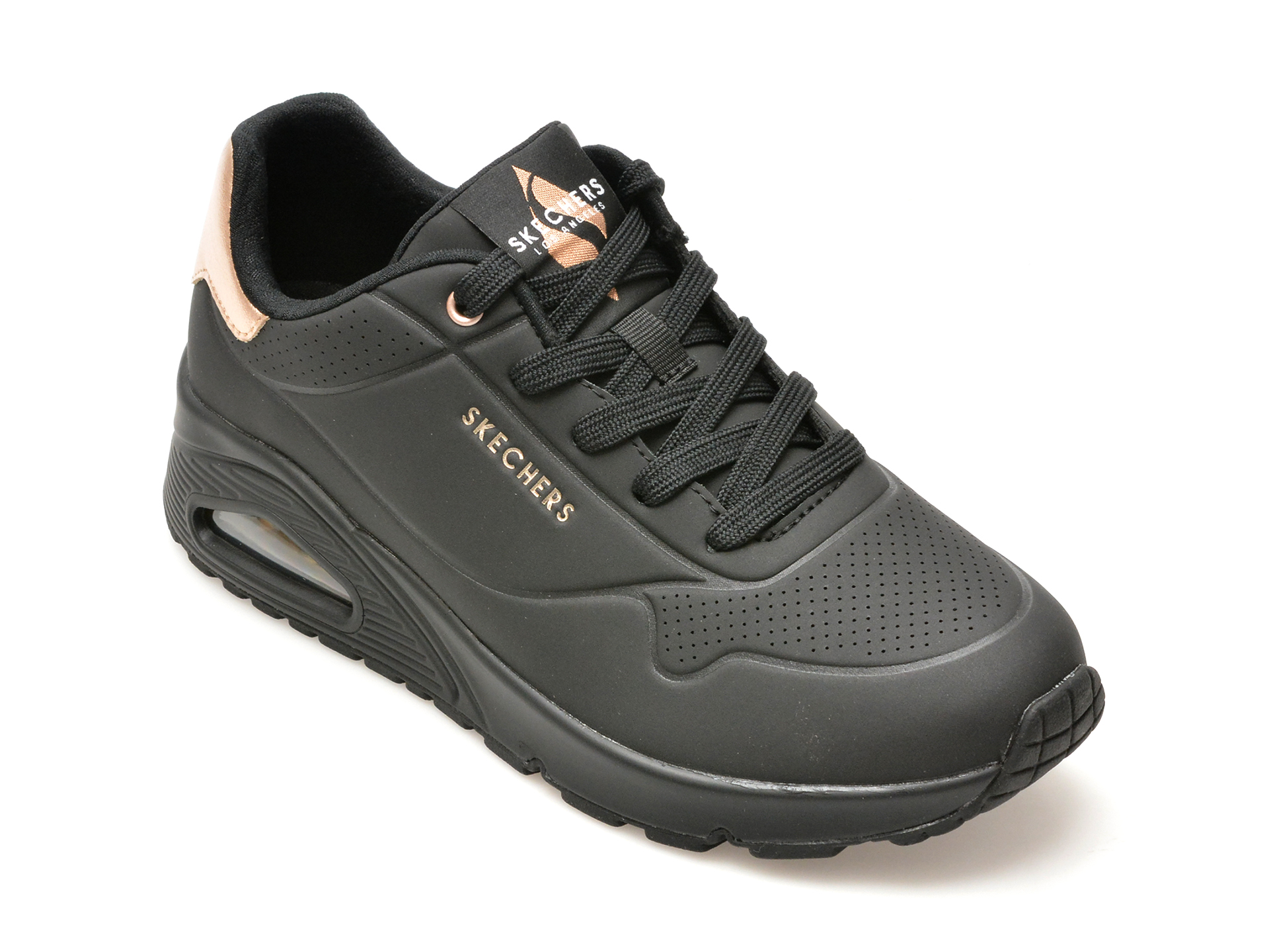 Pantofi sport SKECHERS negri, UNO, din piele ecologica