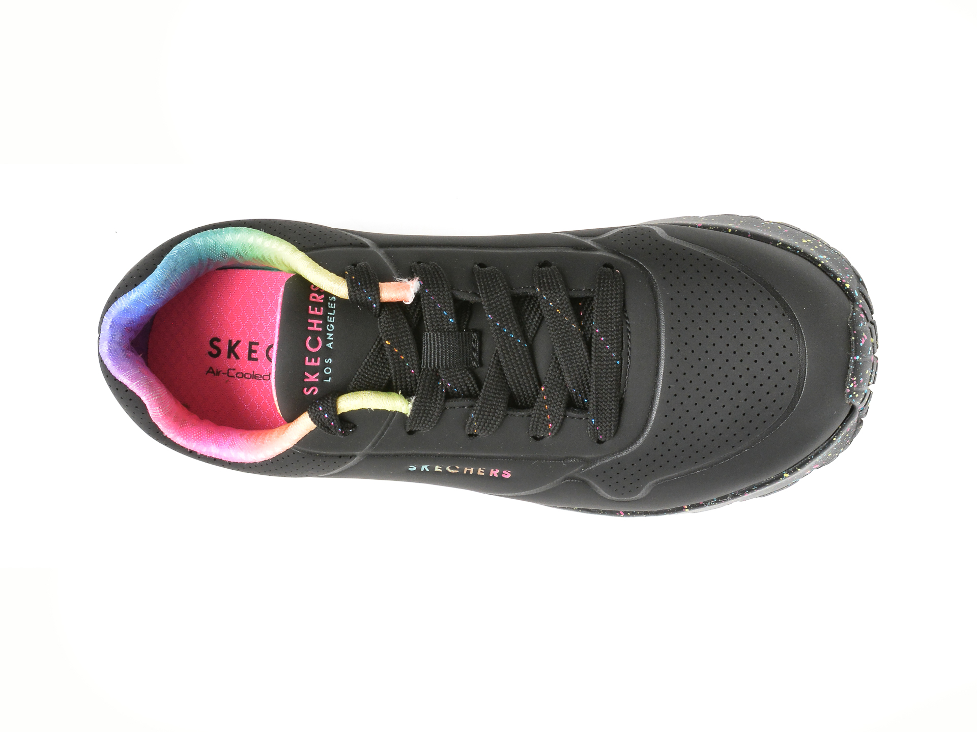 Pantofi sport SKECHERS negri, UNO LITE, din piele ecologica - 6