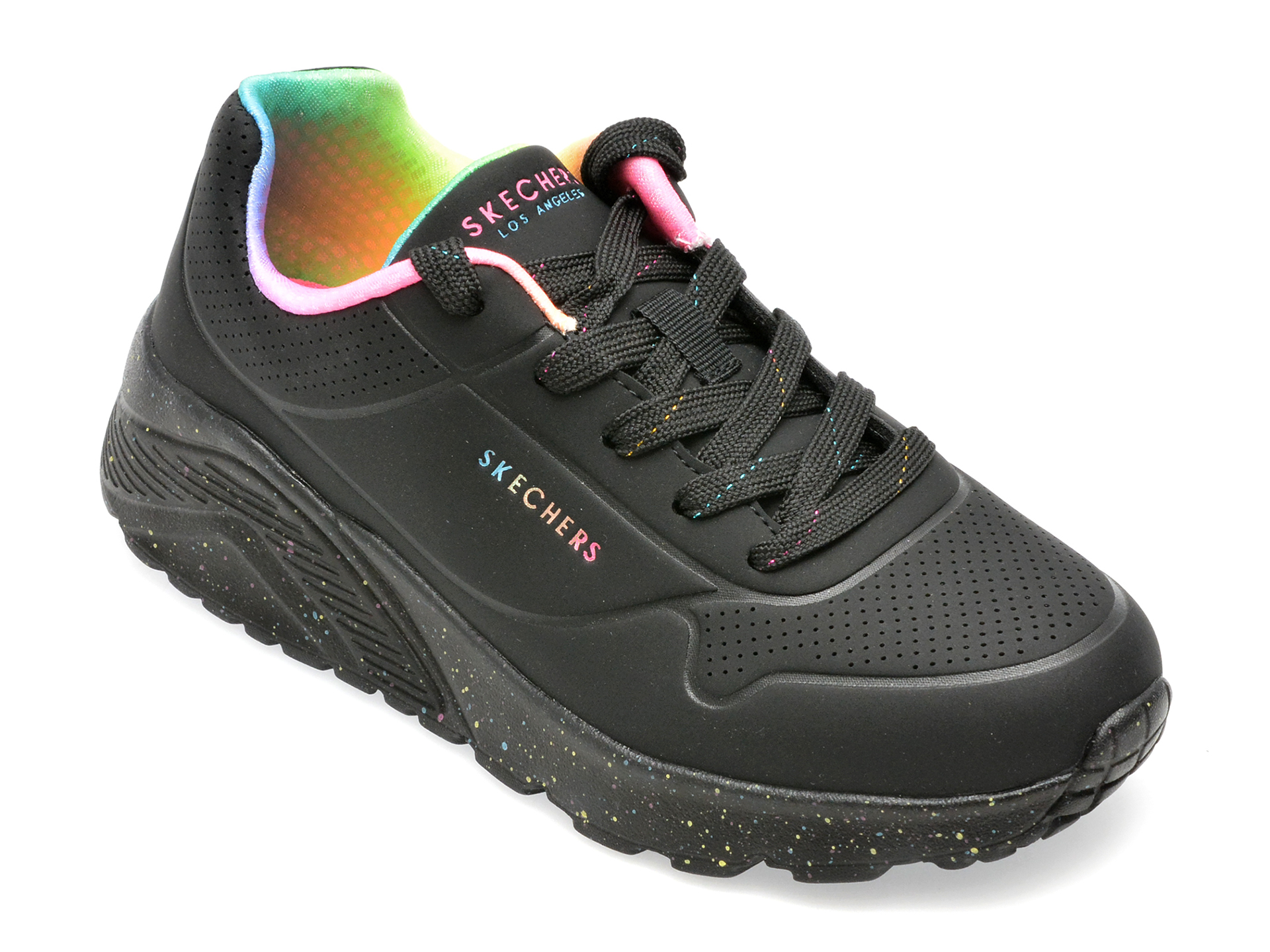 Pantofi sport SKECHERS negri, UNO LITE, din piele ecologica
