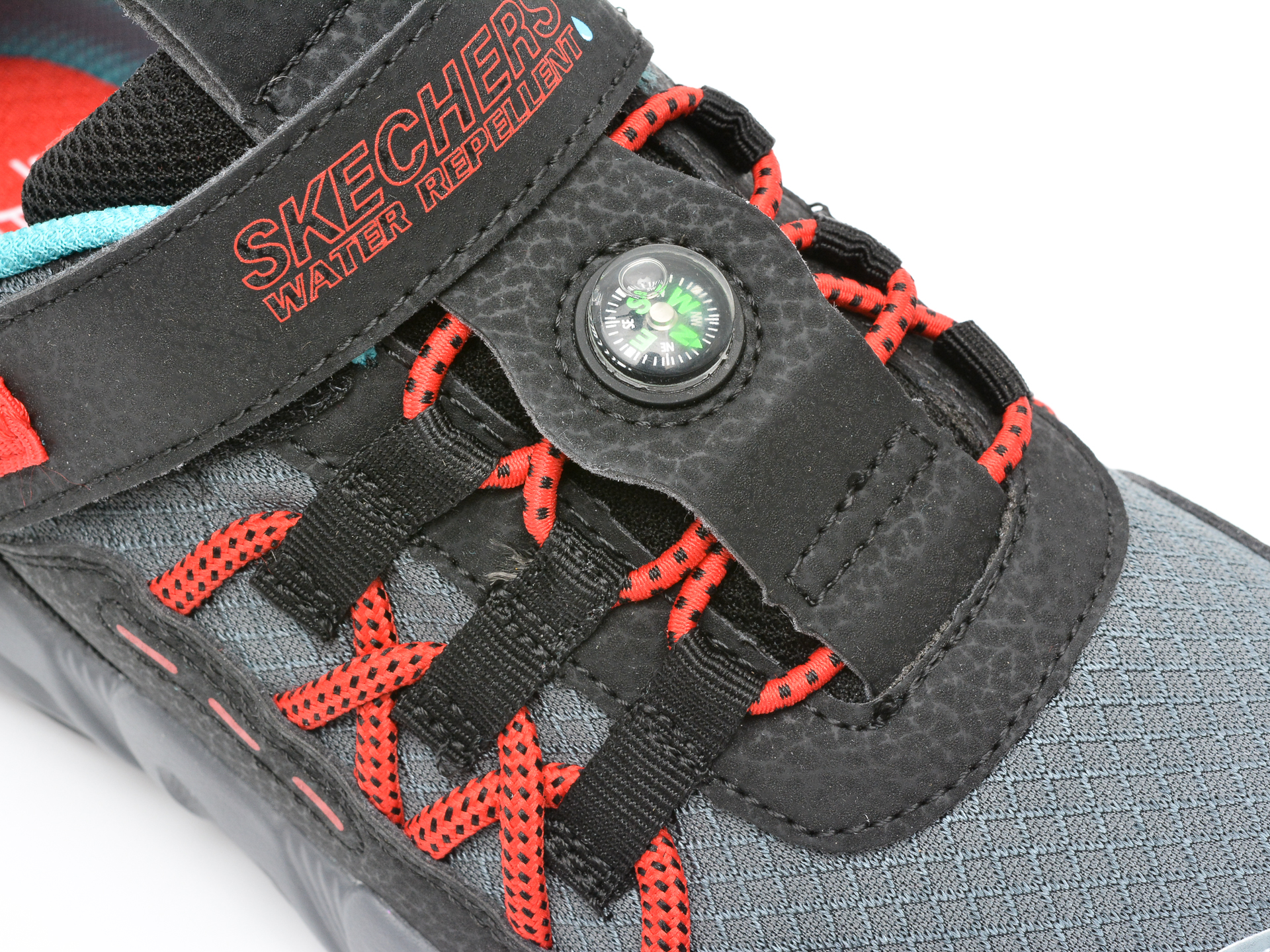 Pantofi sport SKECHERS negri, VELOCITREK, din material textil si piele ecologica - 2