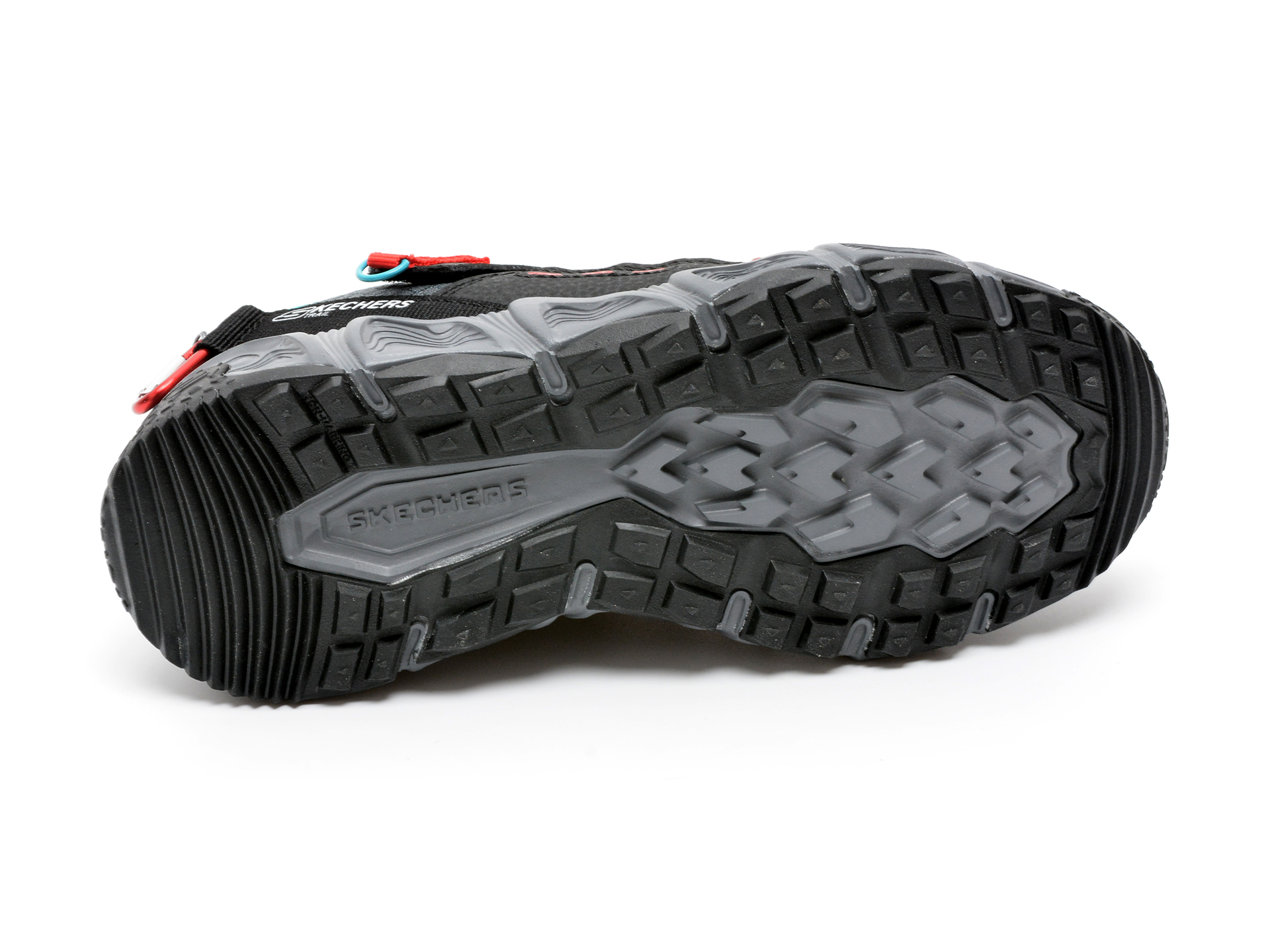 Pantofi sport SKECHERS negri, VELOCITREK, din material textil si piele ecologica - 7