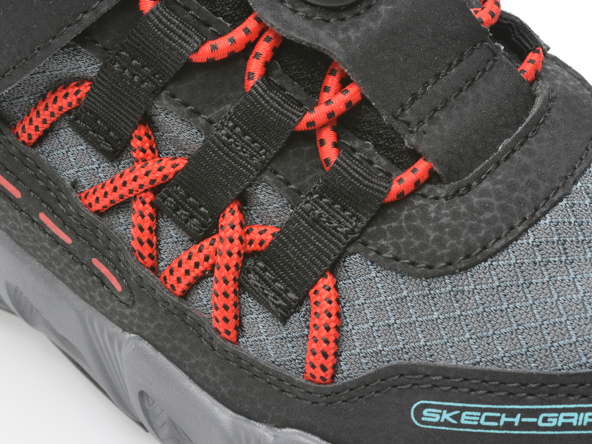 Pantofi sport SKECHERS negri, VELOCITREK, din piele ecologica si material textil - 2