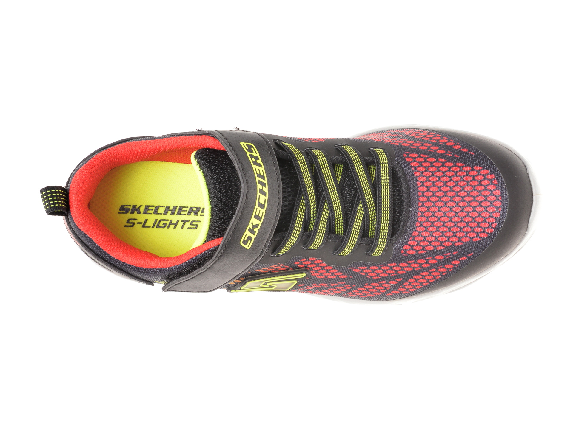 Pantofi sport SKECHERS negri, VORTEX-FLASH, din material textil si piele ecologica - 6