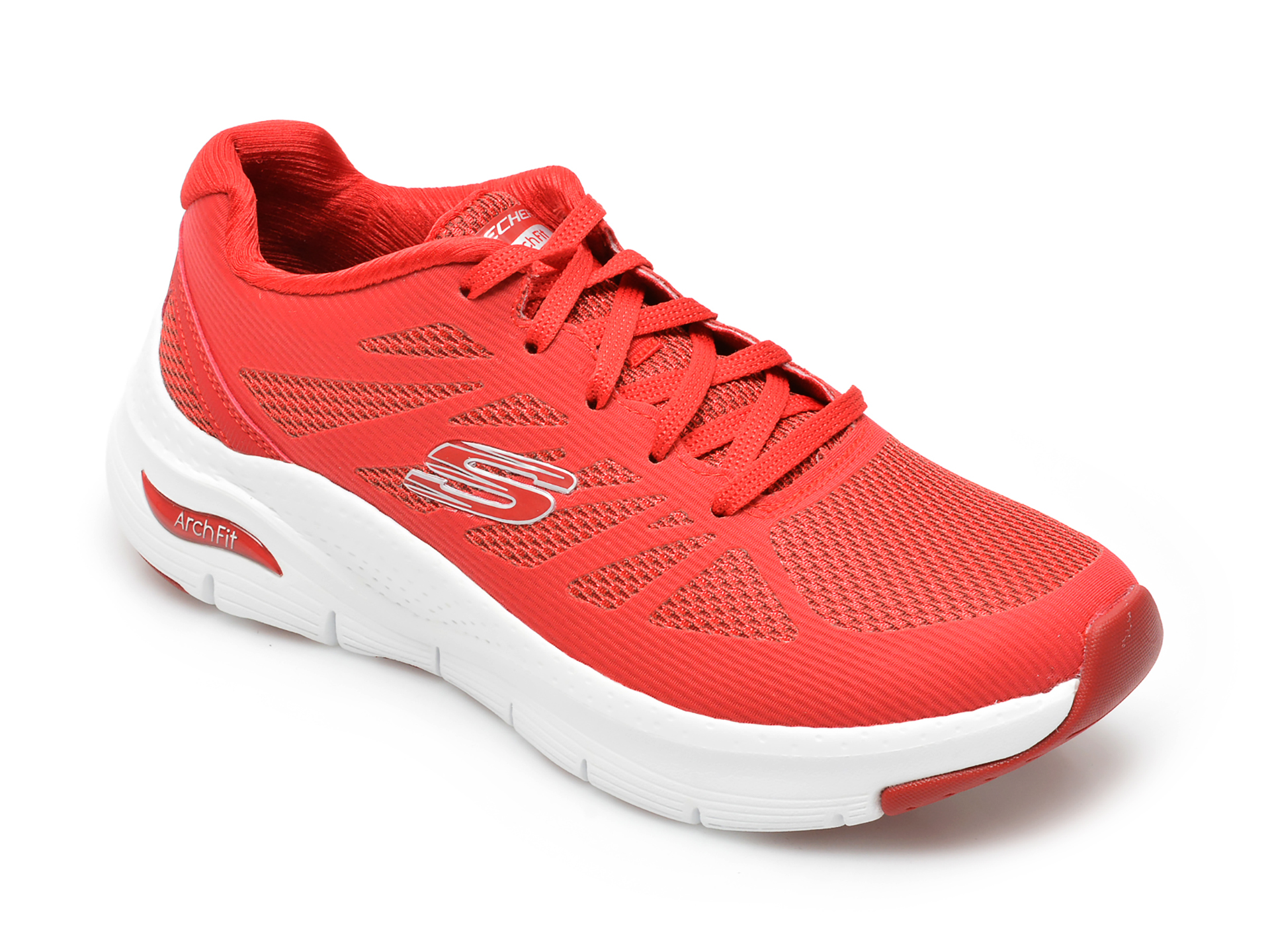 Pantofi sport SKECHERS rosii, ARCH FIT, din material textil otter.ro otter.ro