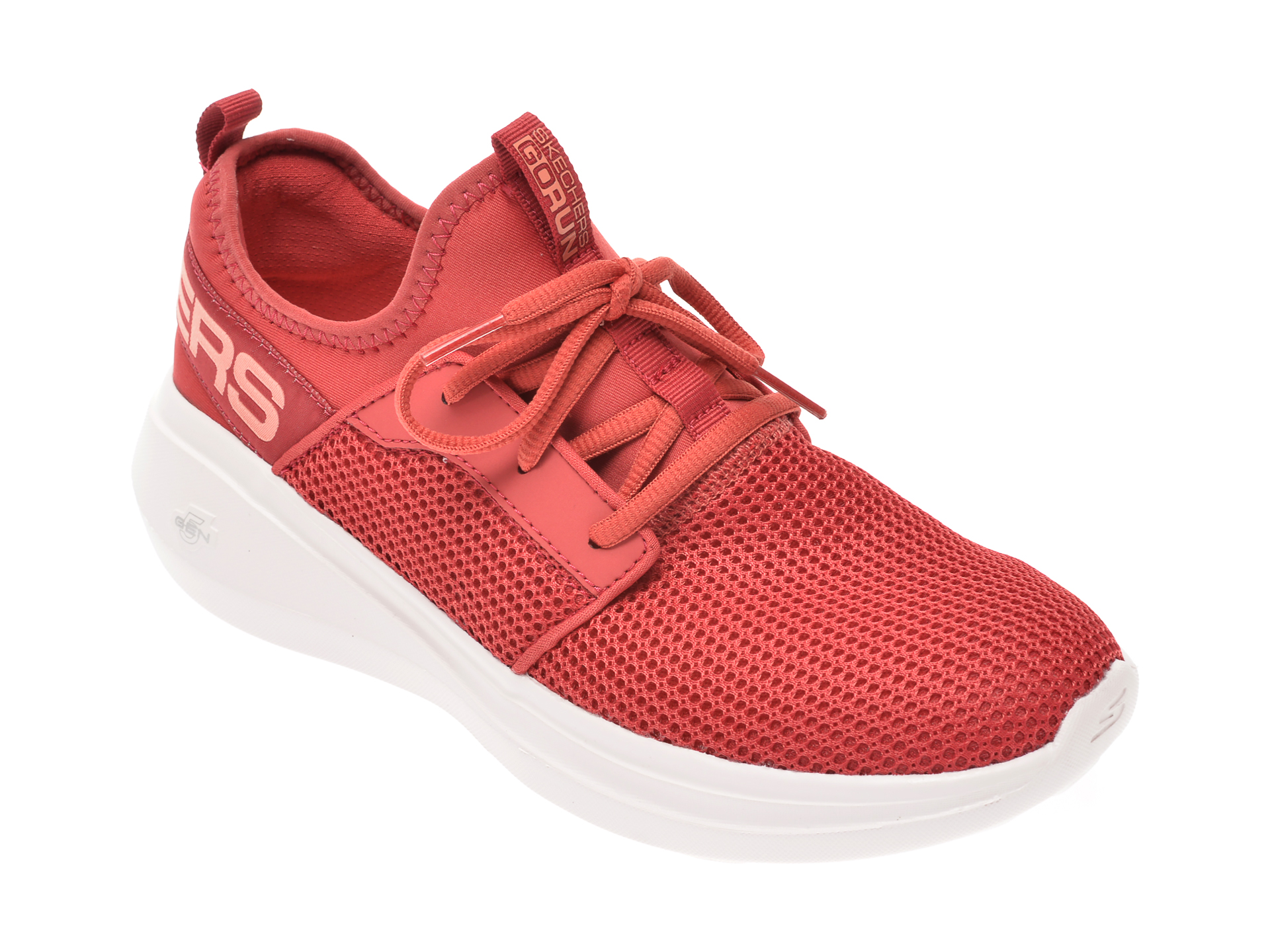 Pantofi sport SKECHERS rosii, Go Run Fast Quick Step, din material textil
