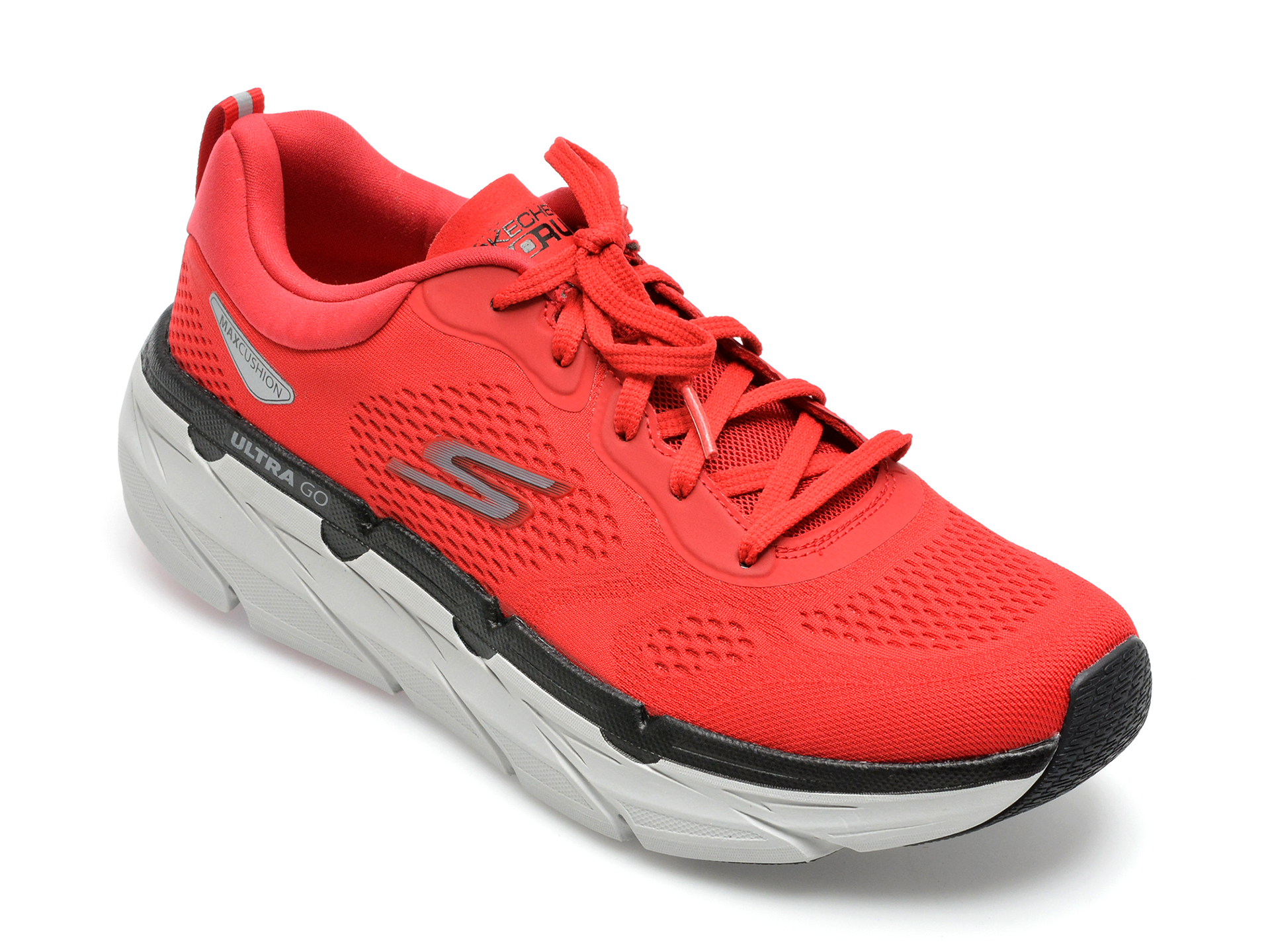 Pantofi sport SKECHERS rosii, MAX CUSHIONING PREMI, din material textil BARBATI 2023-09-28