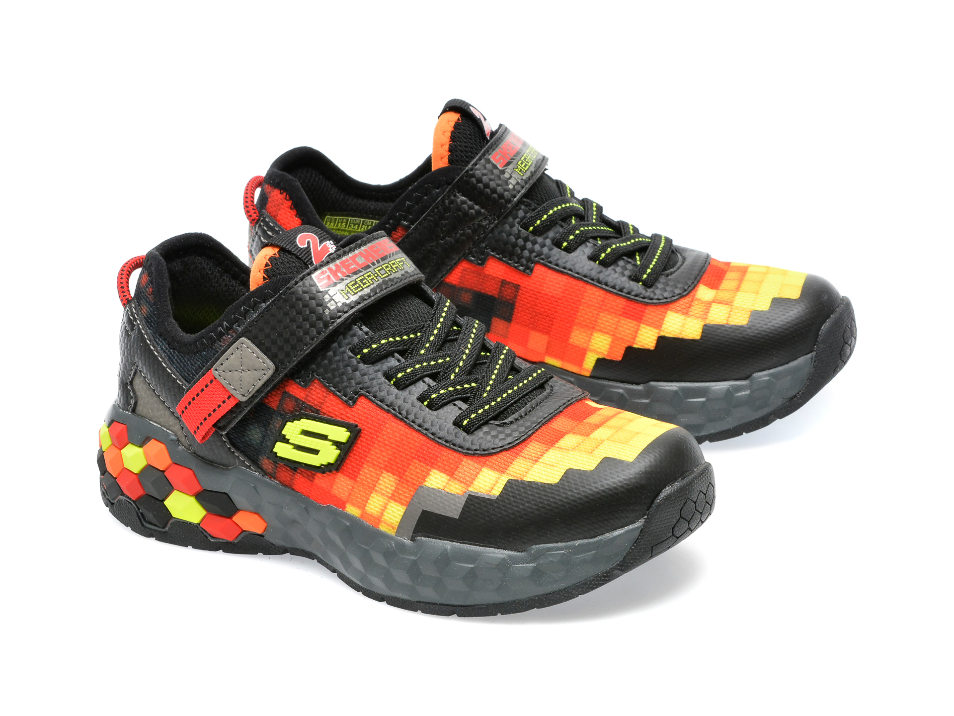 Pantofi sport SKECHERS rosii, MEGA-CRAFT 2.0, din material textil - 4