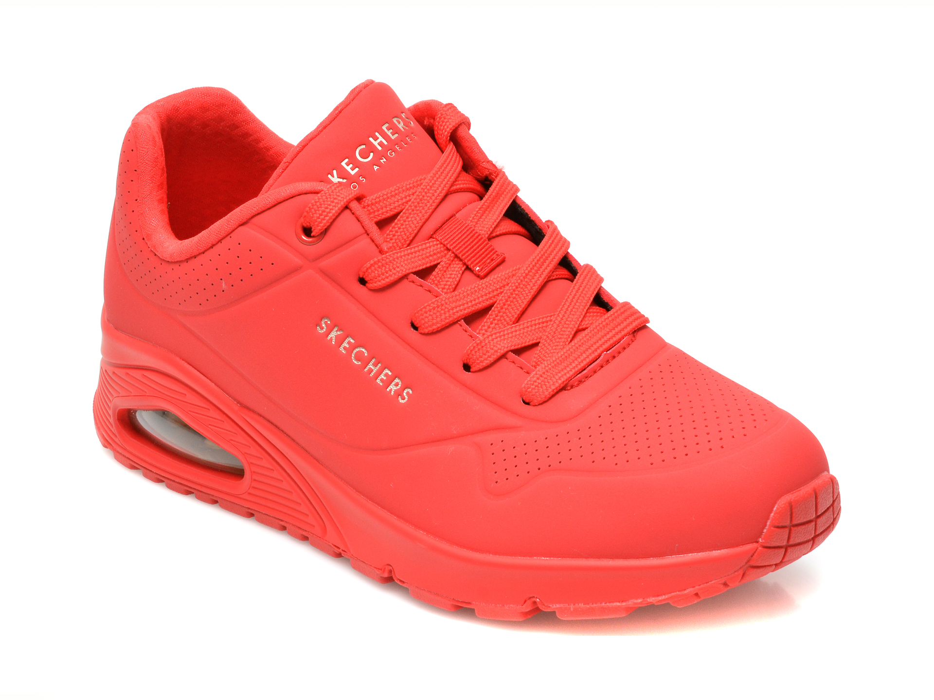 Pantofi sport SKECHERS rosii, UNO, din piele ecologica otter imagine noua