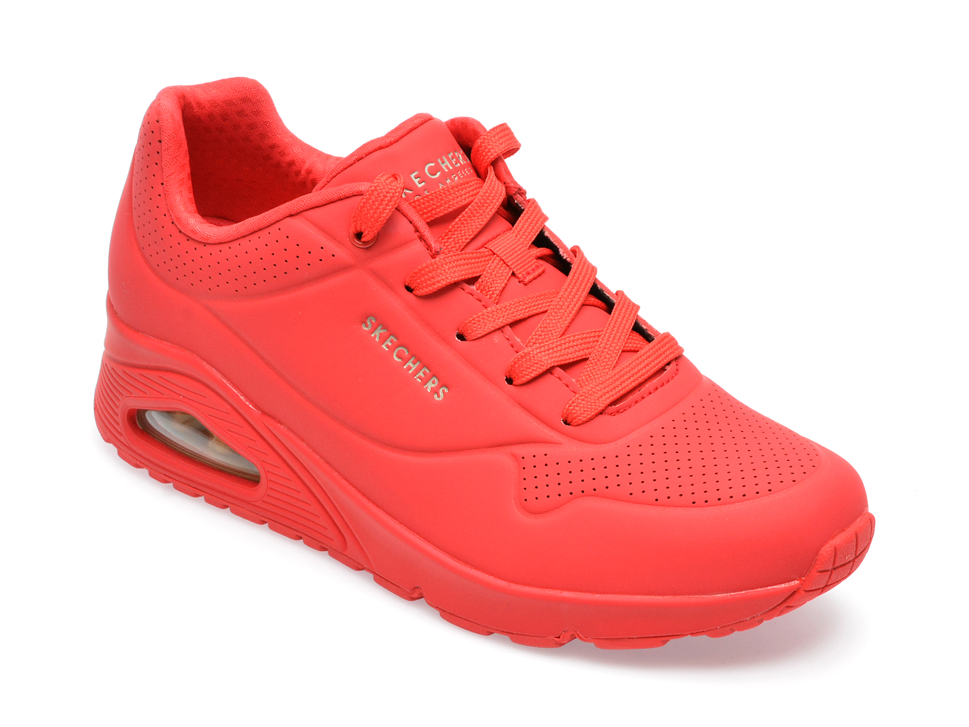 Pantofi sport SKECHERS rosii, UNO, din piele ecologica /femei/pantofi