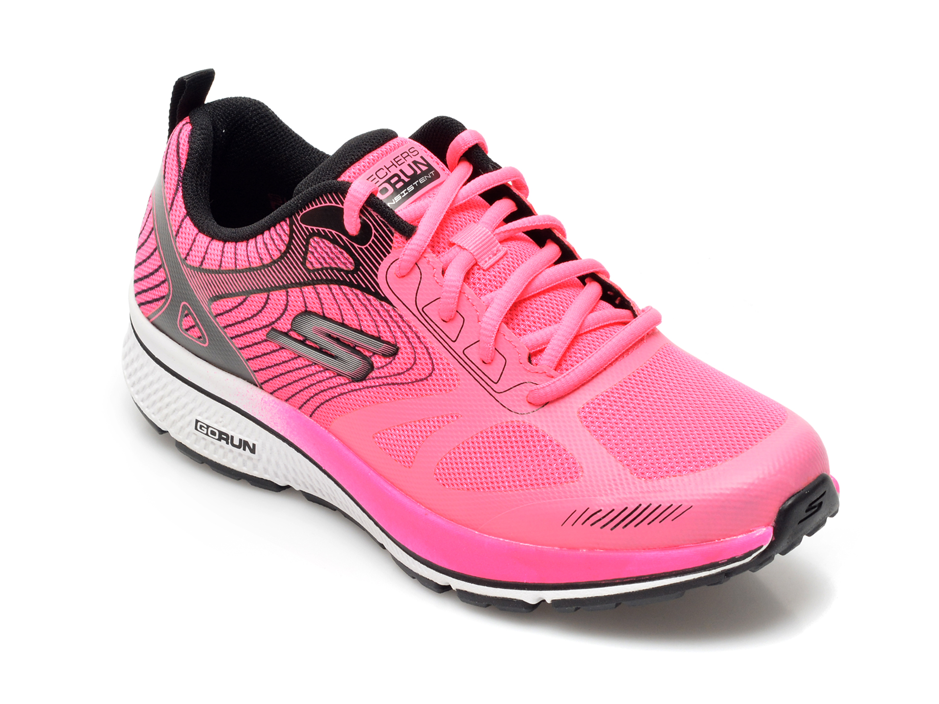 Pantofi sport SKECHERS roz, 128272, din material textil otter imagine noua