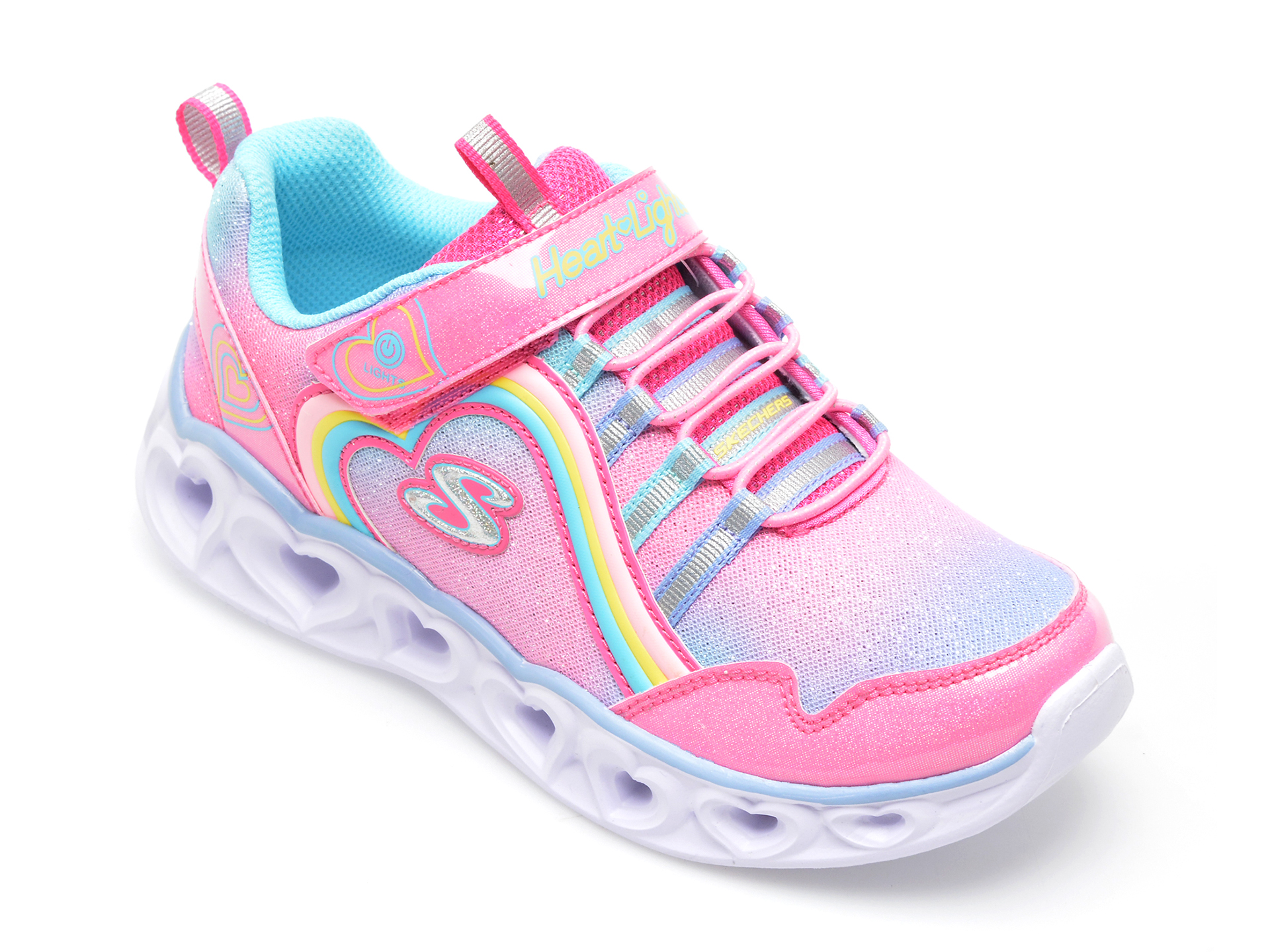 Pantofi sport SKECHERS roz, 302308L, din material textil si piele ecologica /copii/incaltaminte imagine noua 2022