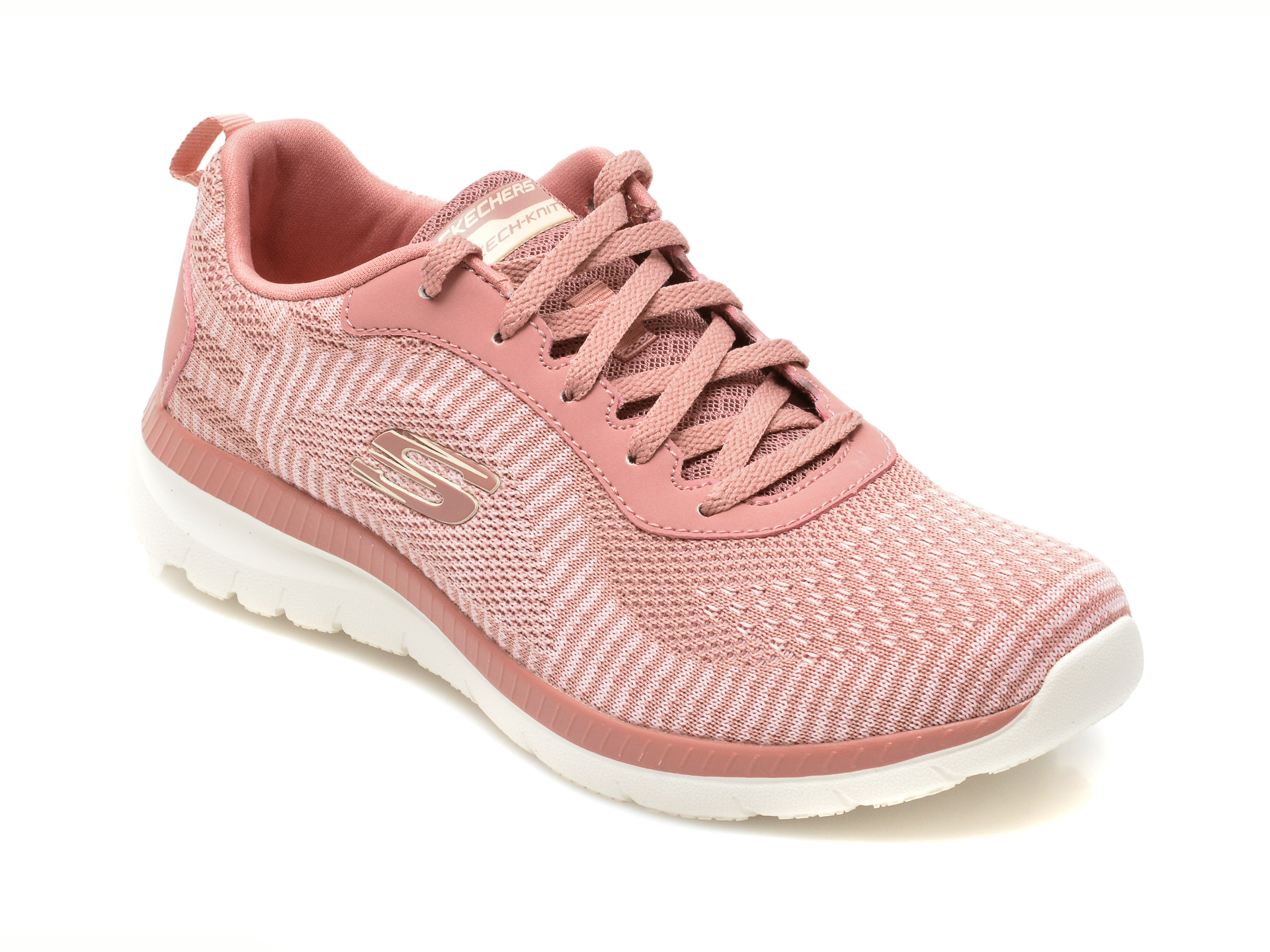 Pantofi sport SKECHERS roz, BOUNTIFUL, din material textil otter imagine noua