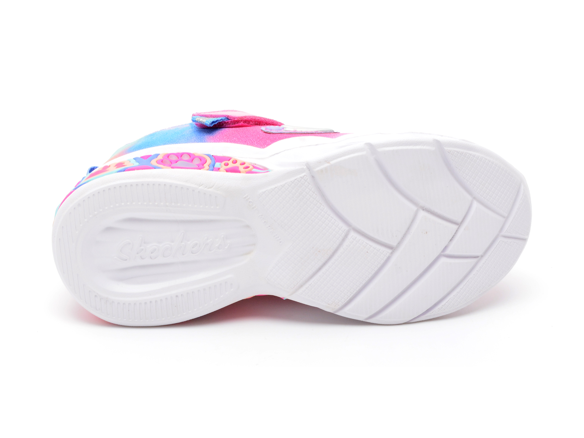 Pantofi sport SKECHERS roz, LIL BOBS, din piele ecologica - 7