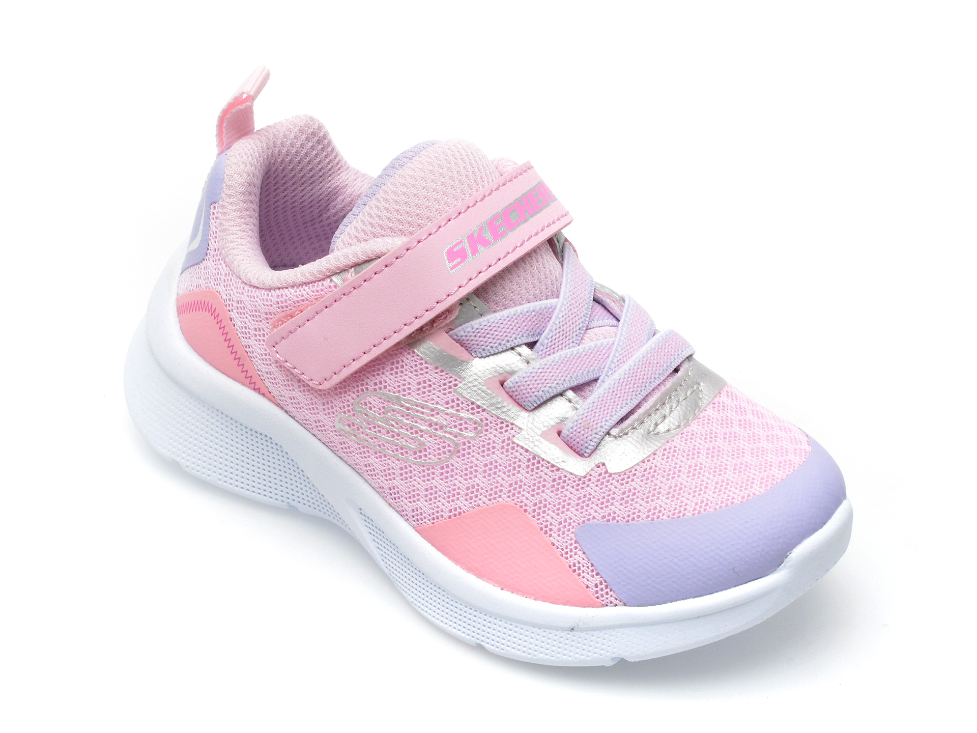 Pantofi sport SKECHERS roz, MICROSPEC, din material textil si piele ecologica /copii/incaltaminte