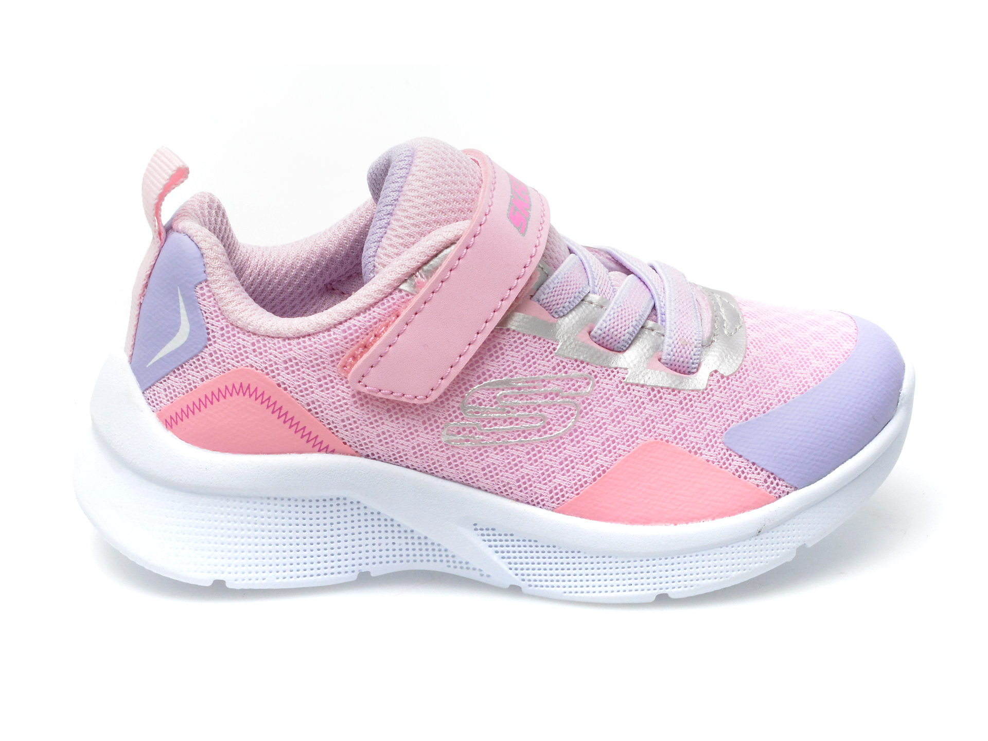 Pantofi sport SKECHERS roz, MICROSPEC, din material textil si piele ecologica - 1