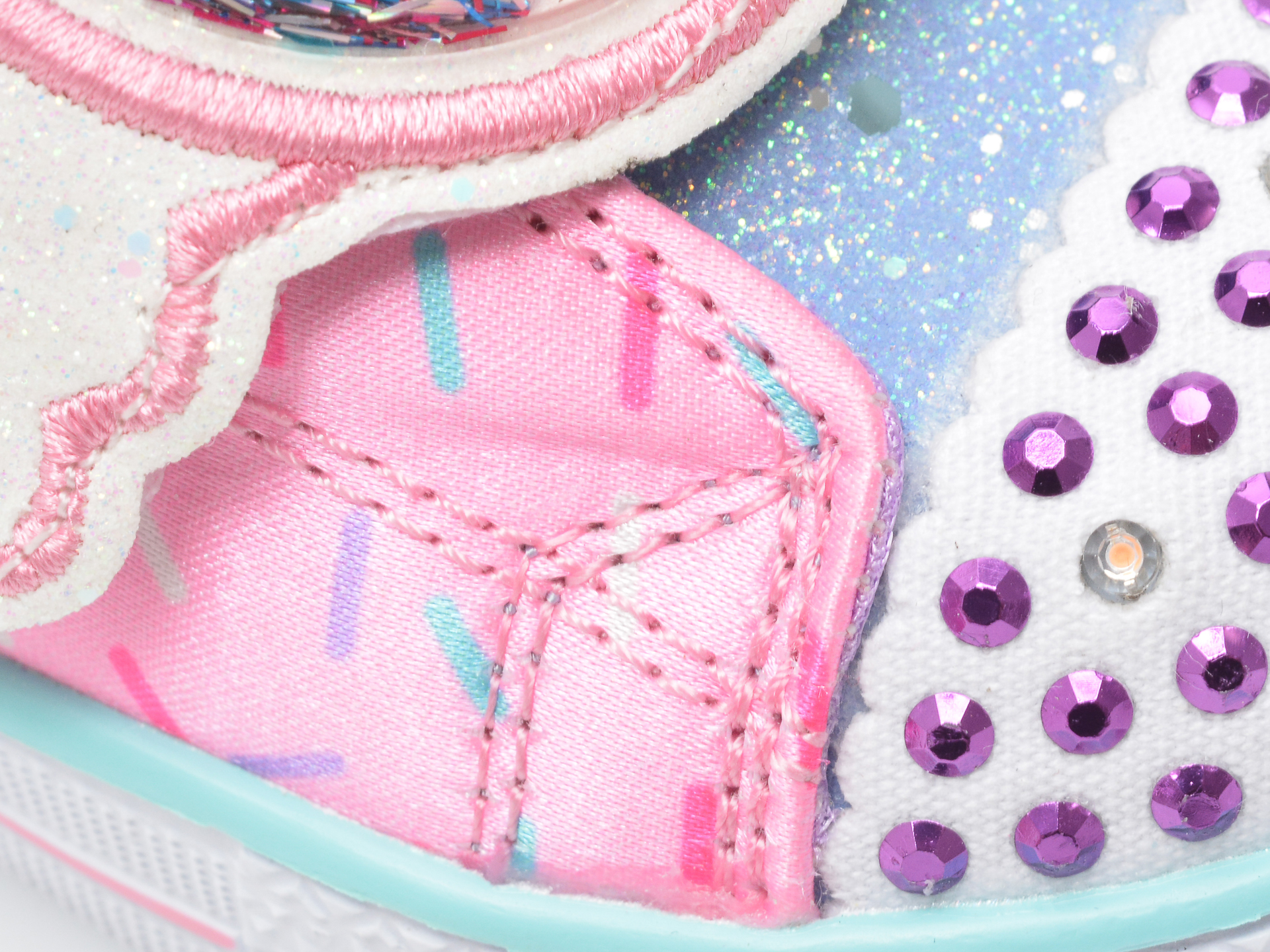Pantofi sport SKECHERS roz, Shuffle Lite Sparkle Treats, din material textil - 2