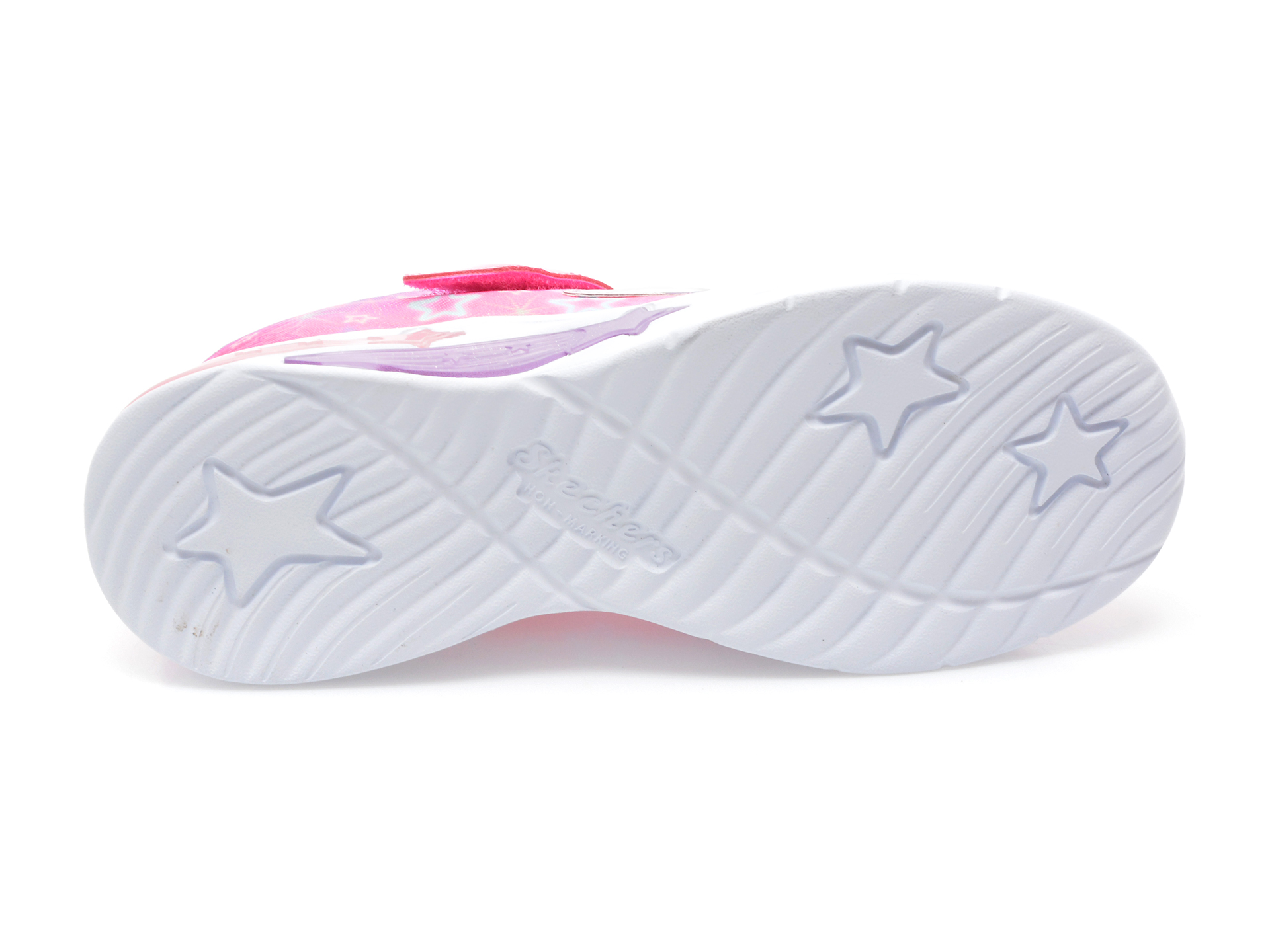 Pantofi sport SKECHERS roz, STAR SPARKS, din piele ecologica - 7