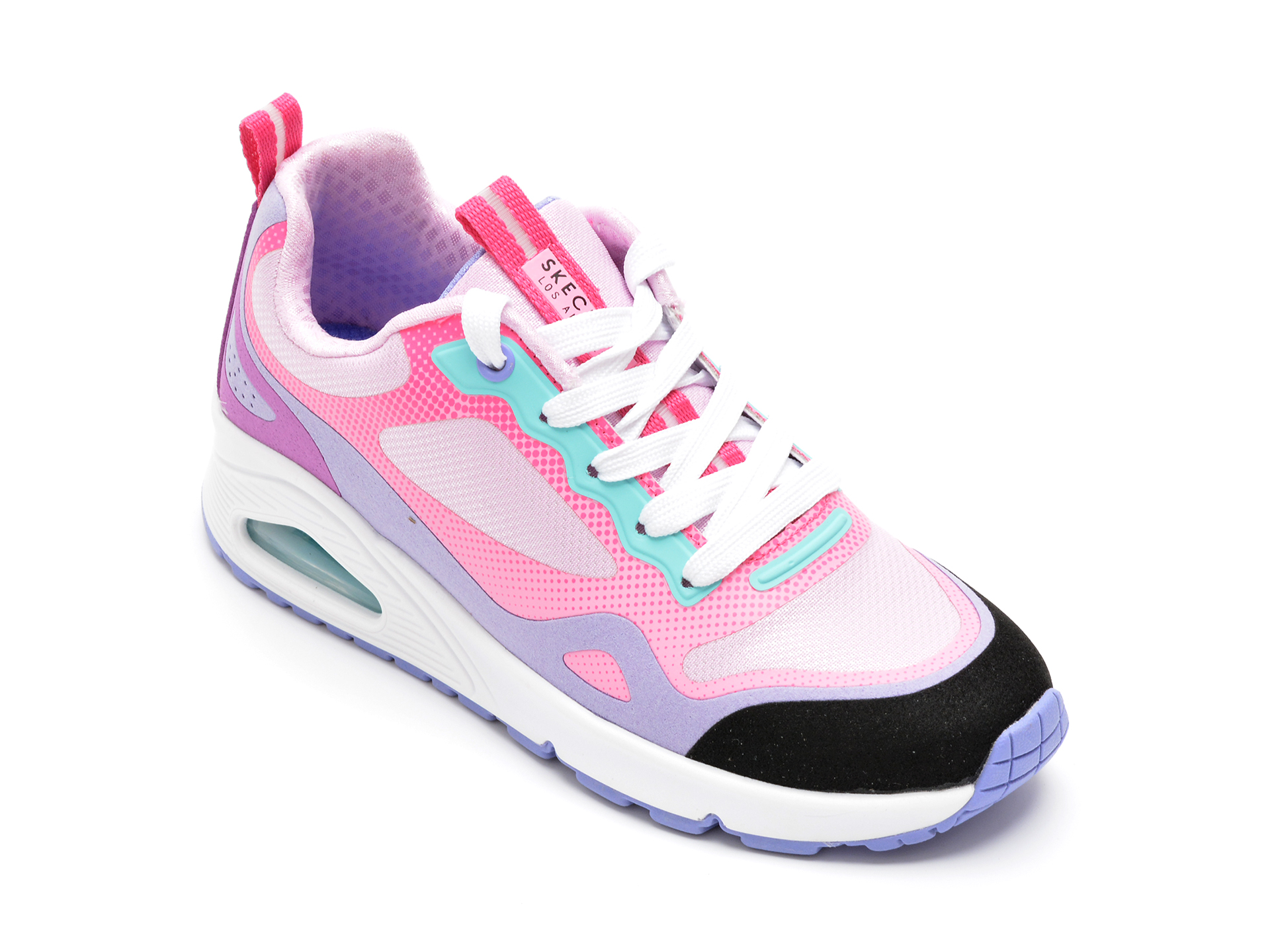 Pantofi sport SKECHERS roz, UNO, din material textil si piele ecologica imagine reduceri black friday 2021 otter.ro