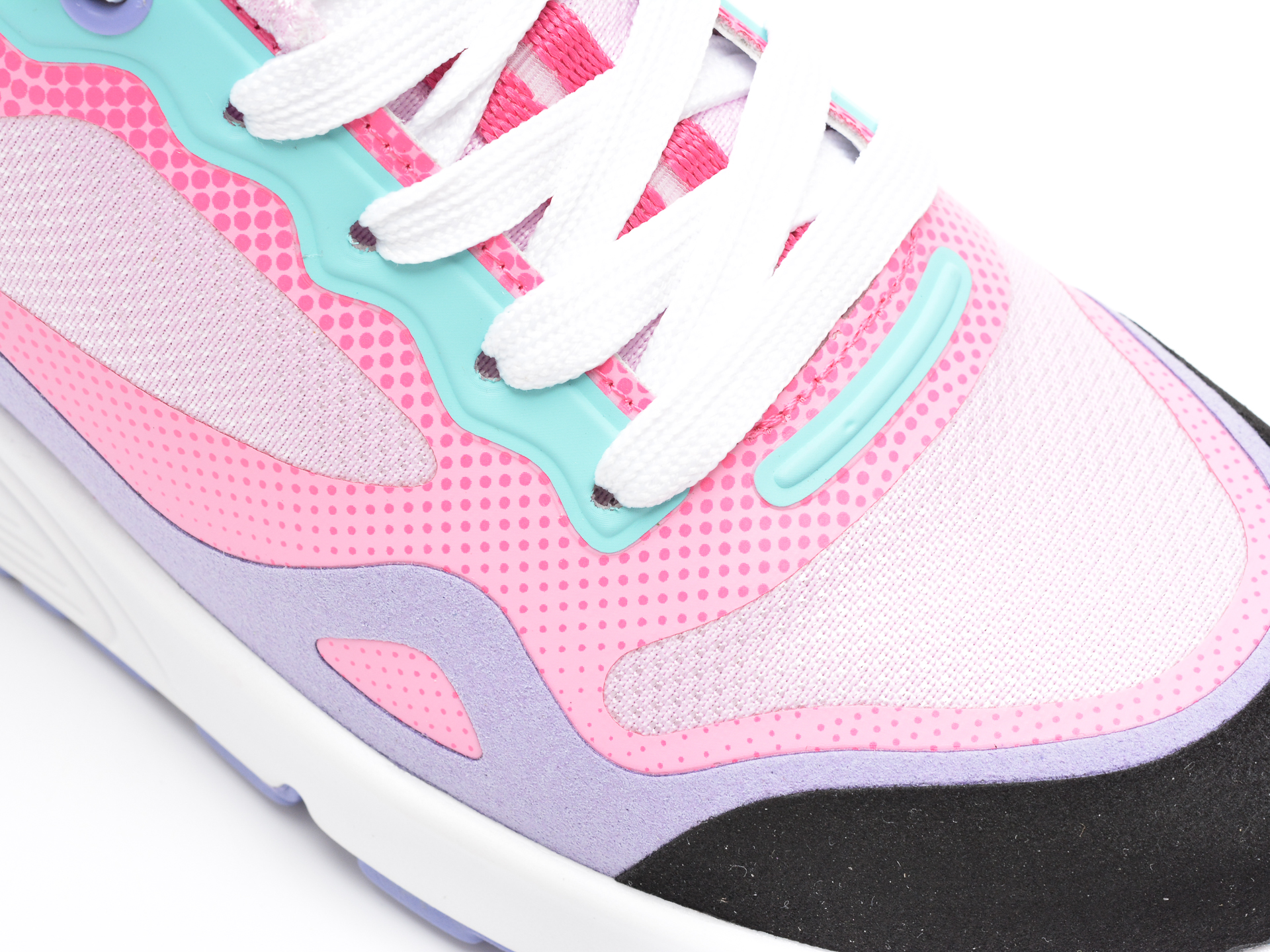 Pantofi sport SKECHERS roz, UNO, din material textil si piele ecologica - 2