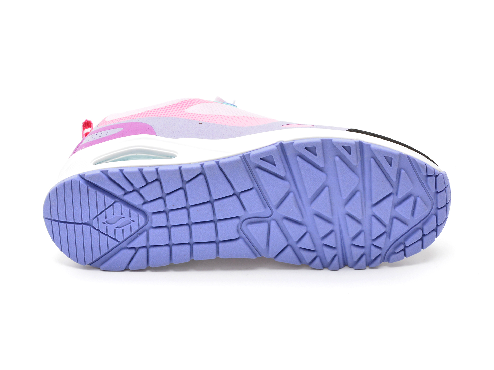 Pantofi sport SKECHERS roz, UNO, din material textil si piele ecologica - 7