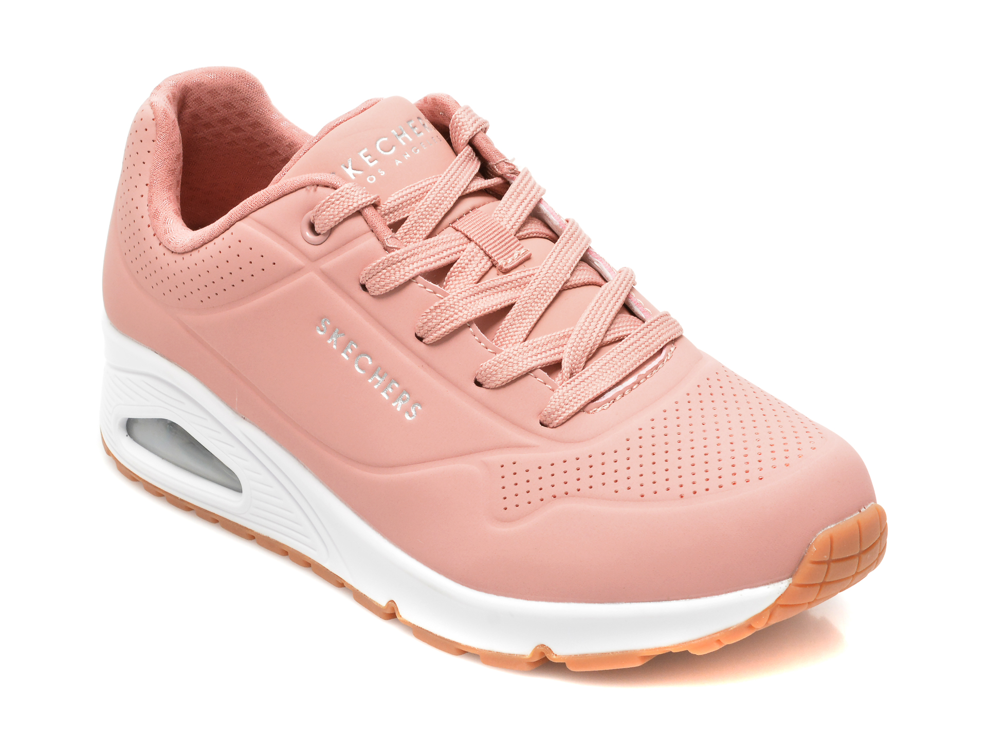 Pantofi sport SKECHERS roz, UNO, din piele ecologica otter imagine noua