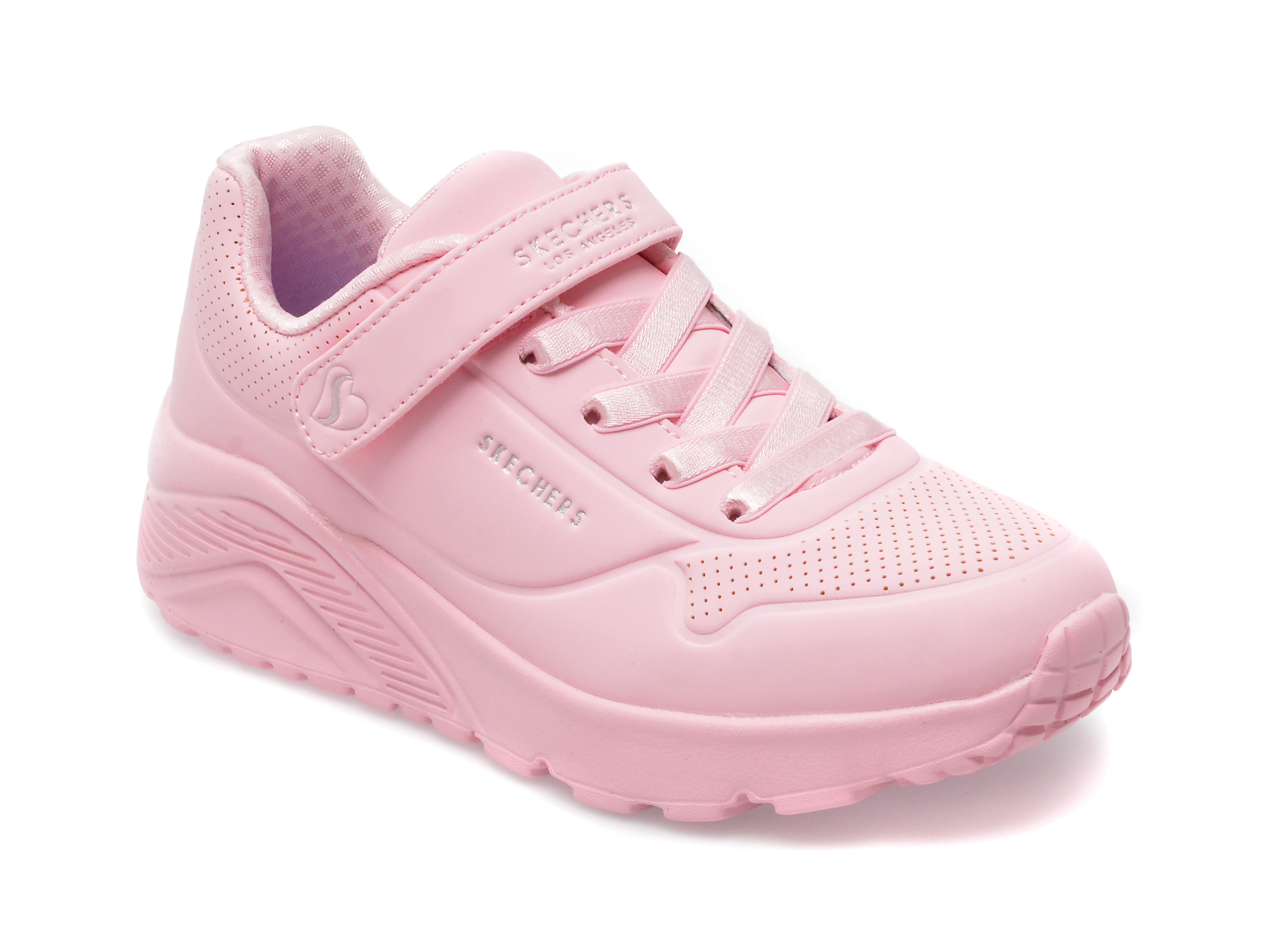 Pantofi sport SKECHERS roz, UNO LITE, din piele ecologica otter.ro imagine noua 2022