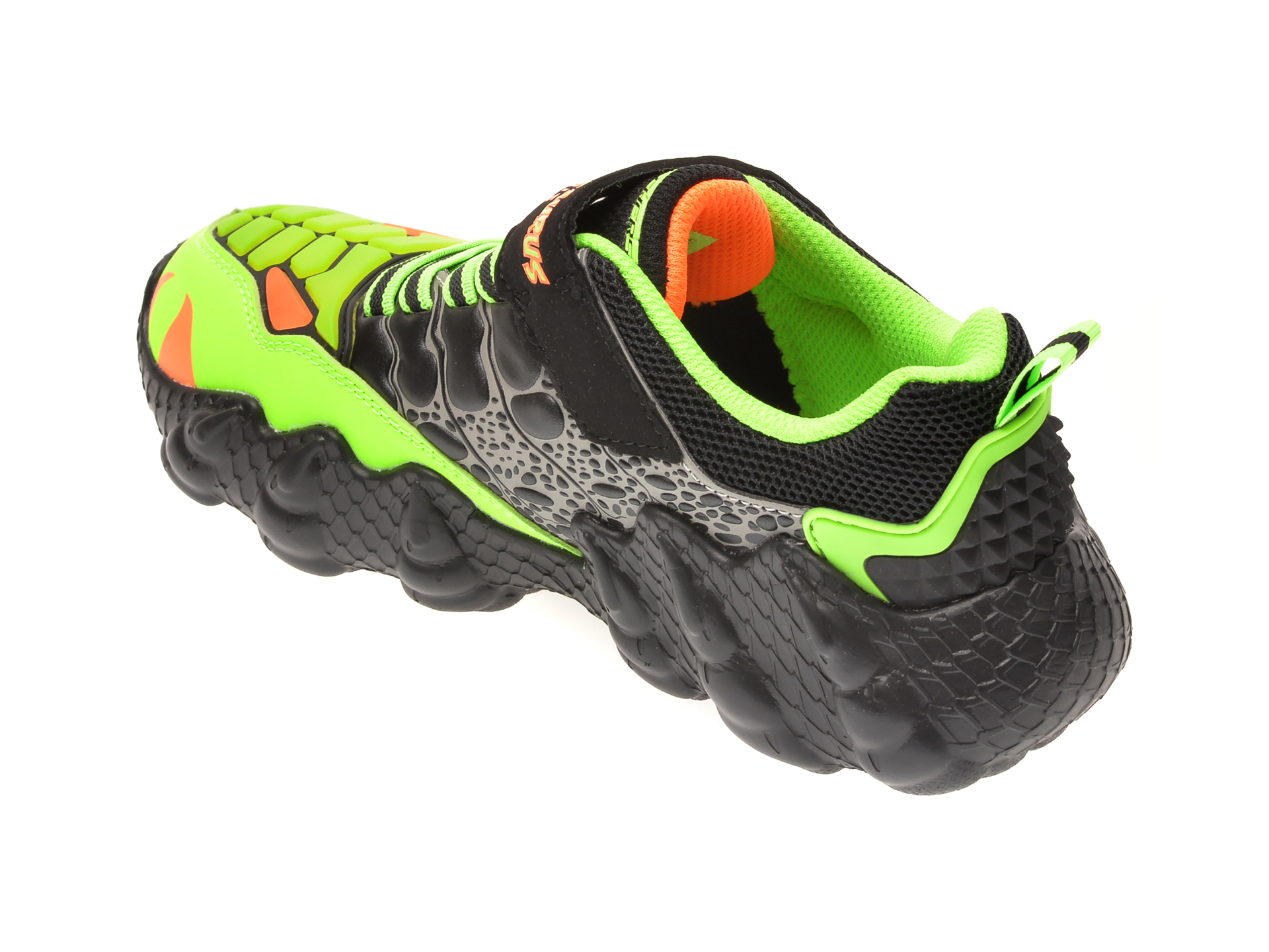 Pantofi sport SKECHERS verzi, SKECH-O-SAURUS LIGHTS, din piele ecologica - 5