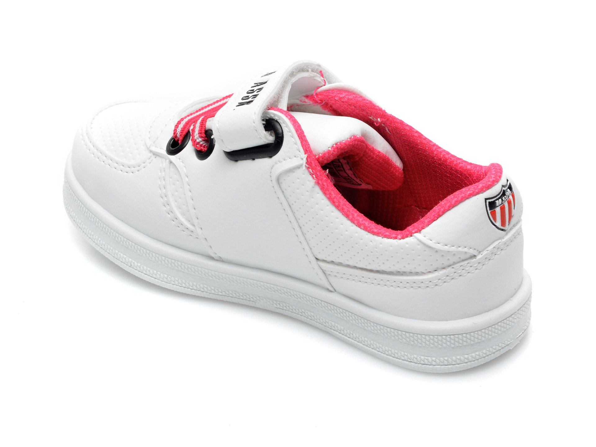 Pantofi sport US POLO ASSN albi, CAME1FX, din piele ecologica - 5