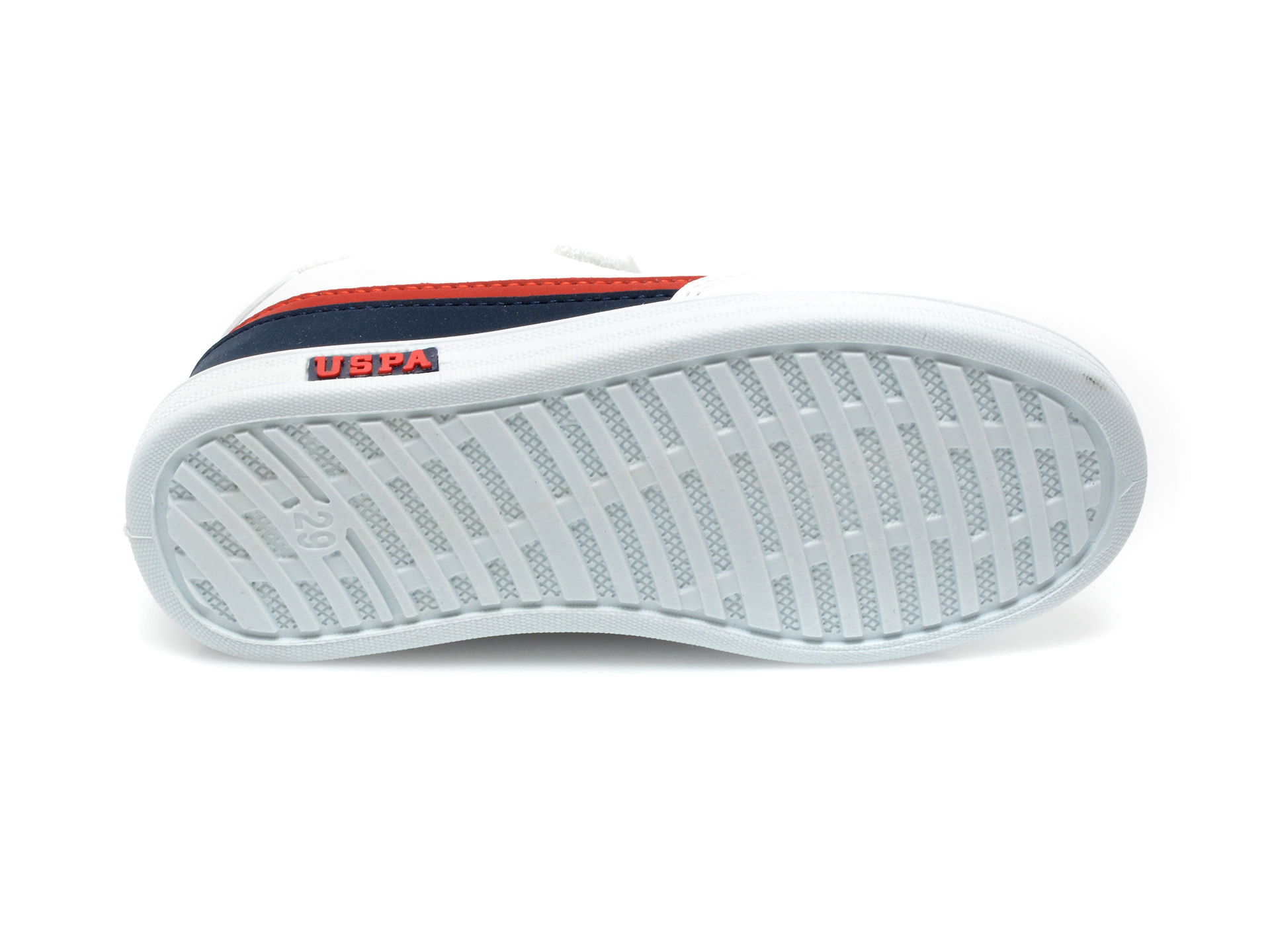 Pantofi sport US POLO ASSN albi, JAMA1FX, din piele ecologica - 7
