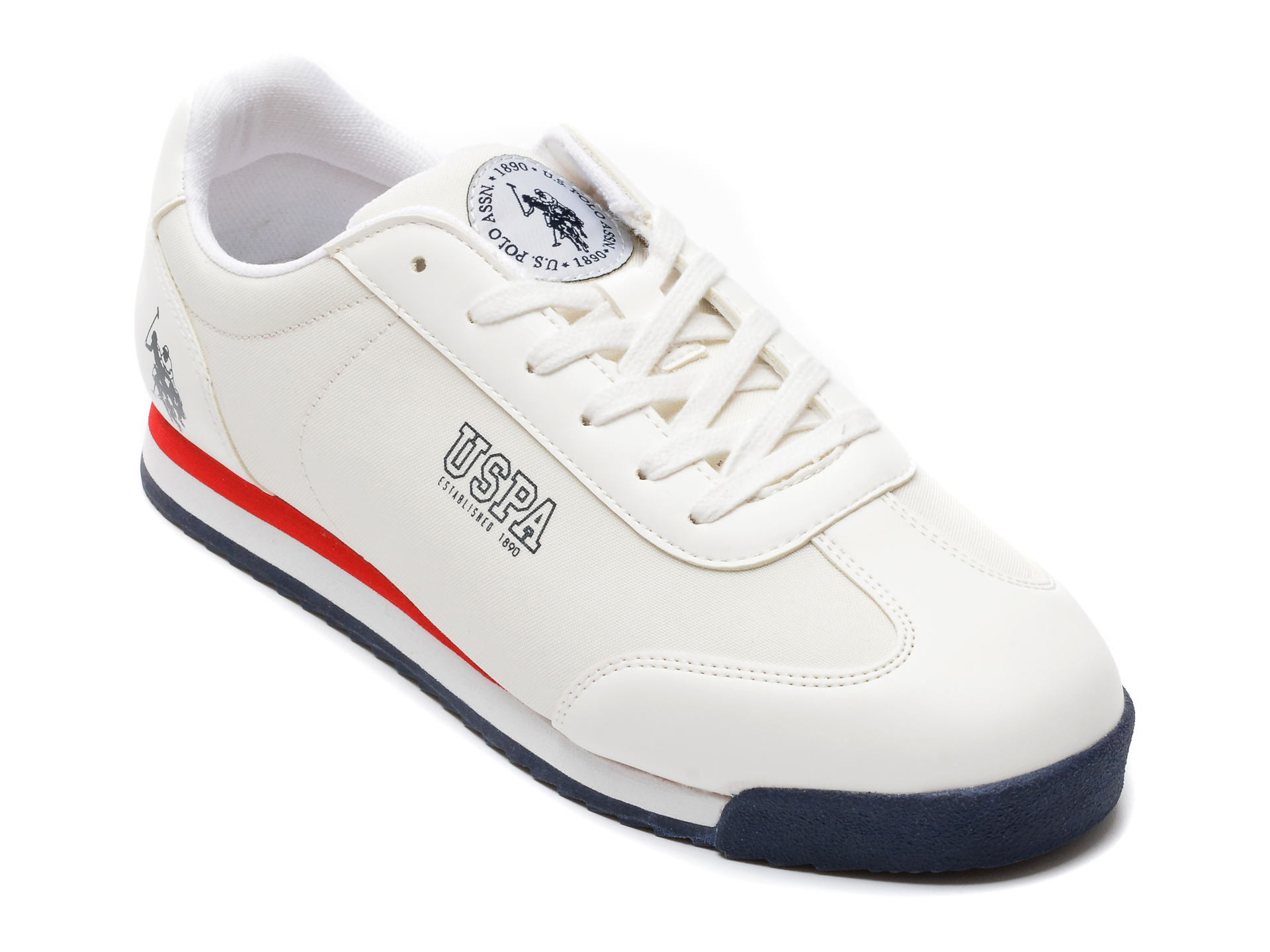 Pantofi sport US POLO ASSN albi, SUMM2FX, din material textil si piele ecologica 2023 ❤️ Pret Super Black Friday otter.ro imagine noua 2022