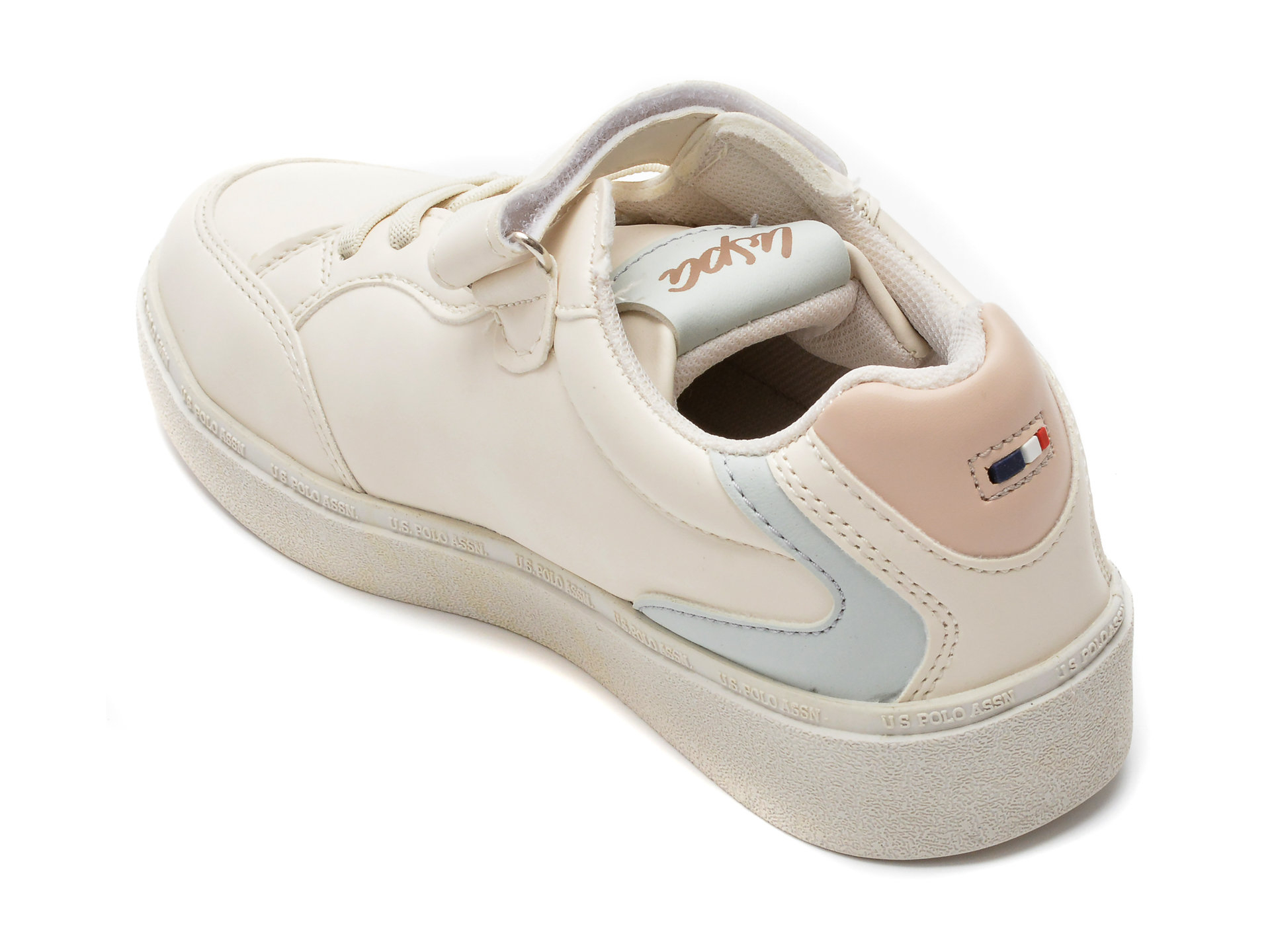 Pantofi sport US POLO ASSN bej, GANI2FX, din piele ecologica - 5