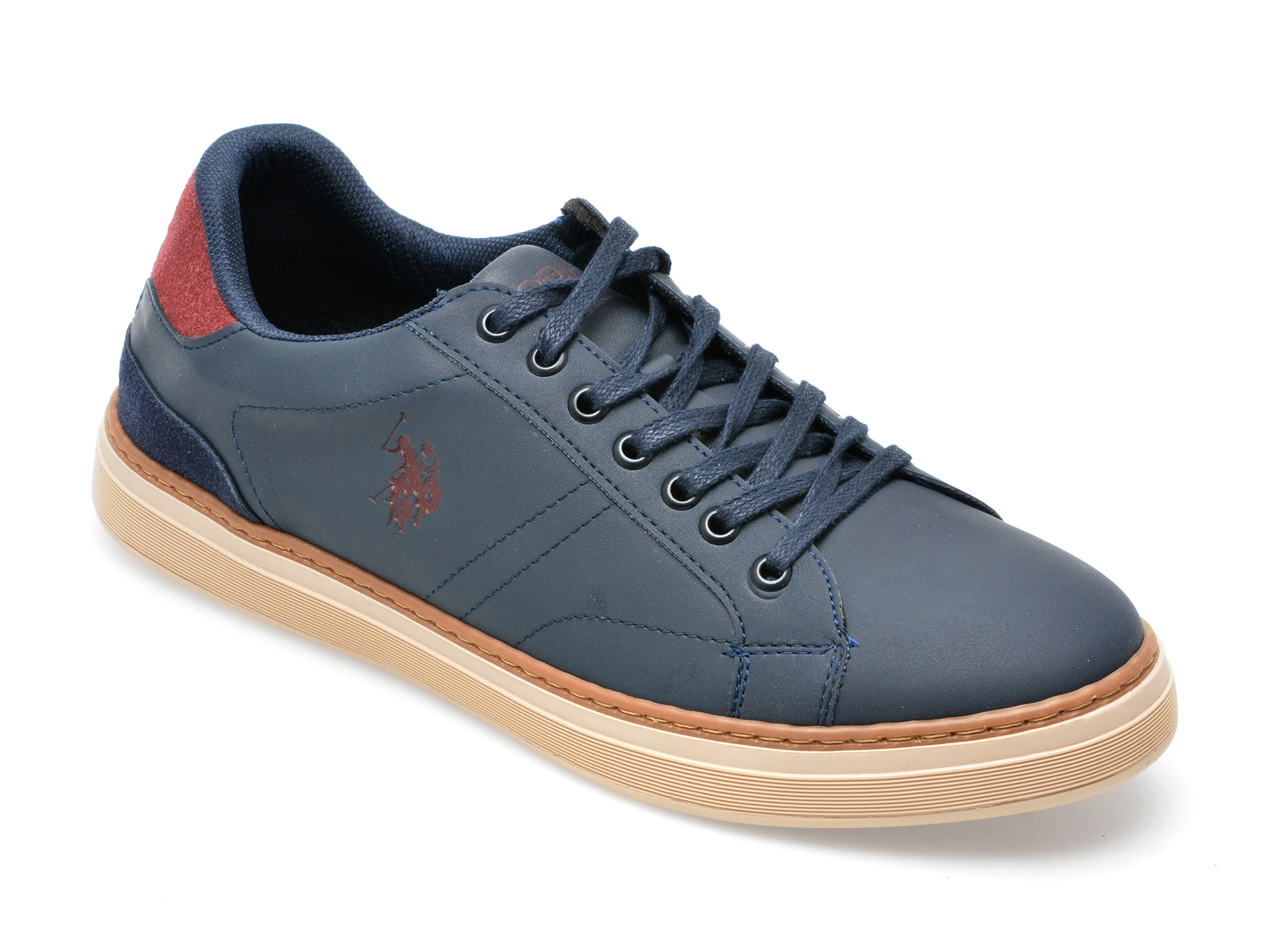Pantofi sport US POLO ASSN bleumarin, ELDO2PR, din piele ecologica /barbati/pantofi imagine noua