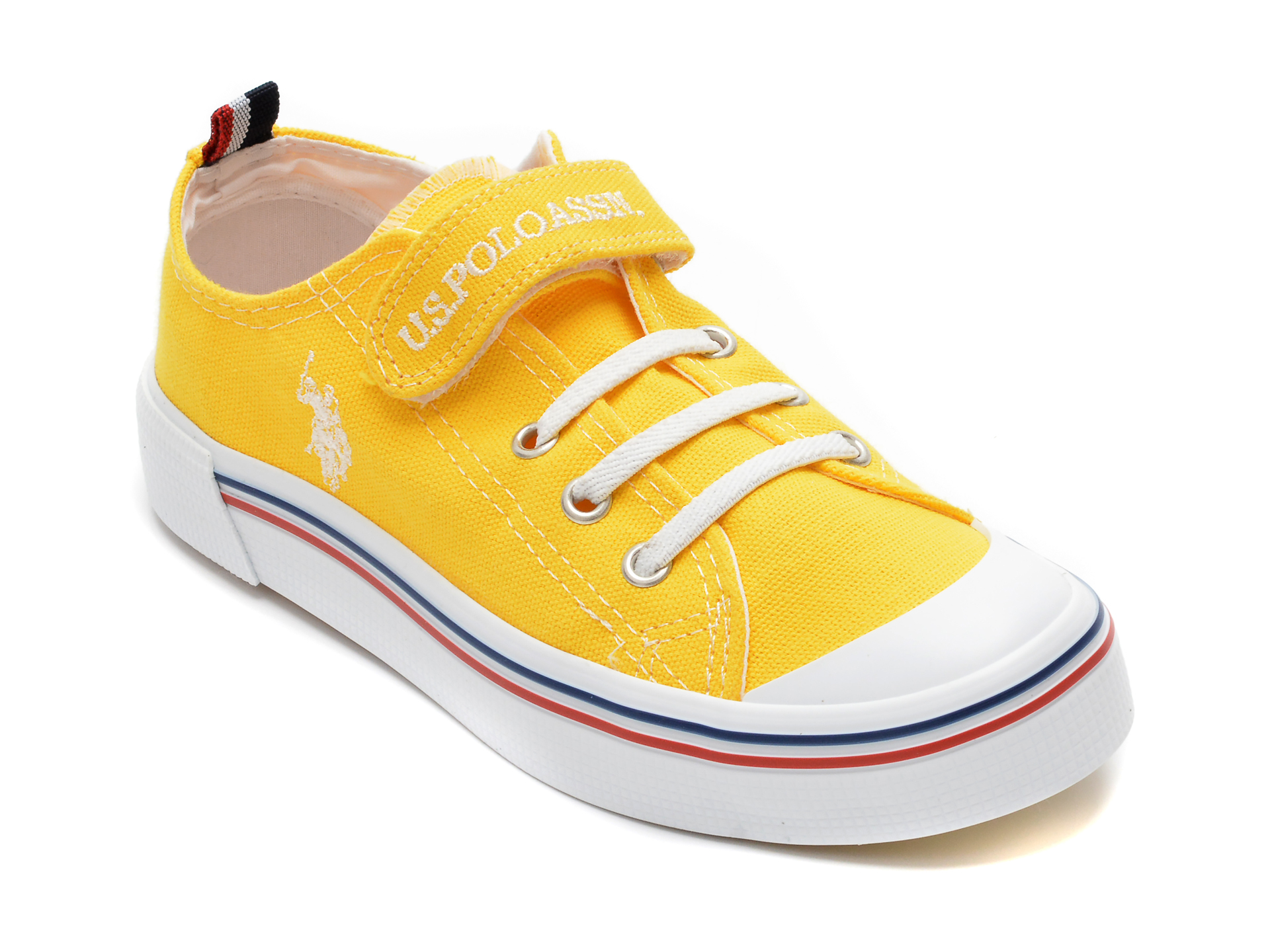 Pantofi sport US POLO ASSN galbeni, PENEL2F, din material textil /copii/incaltaminte
