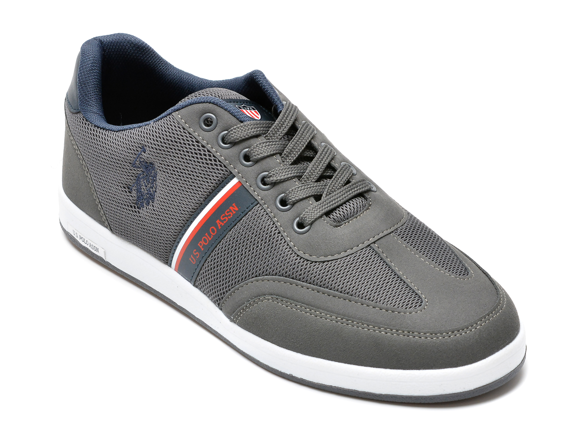 Pantofi sport US POLO ASSN gri, KARE2FX, din material textil si piele ecologica otter.ro otter.ro