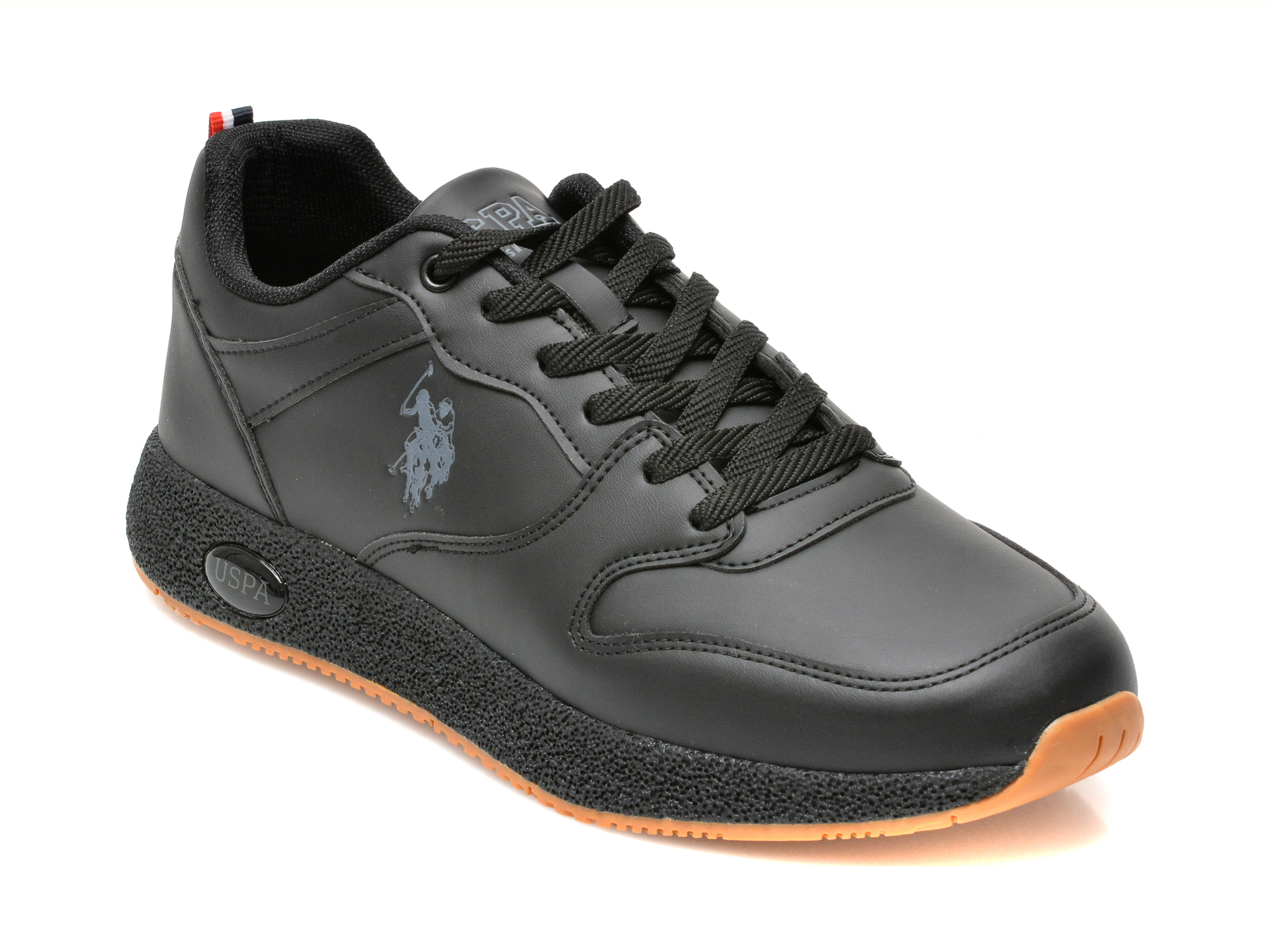 Pantofi sport US POLO ASSN negri, ANGEL, din piele ecologica otter.ro