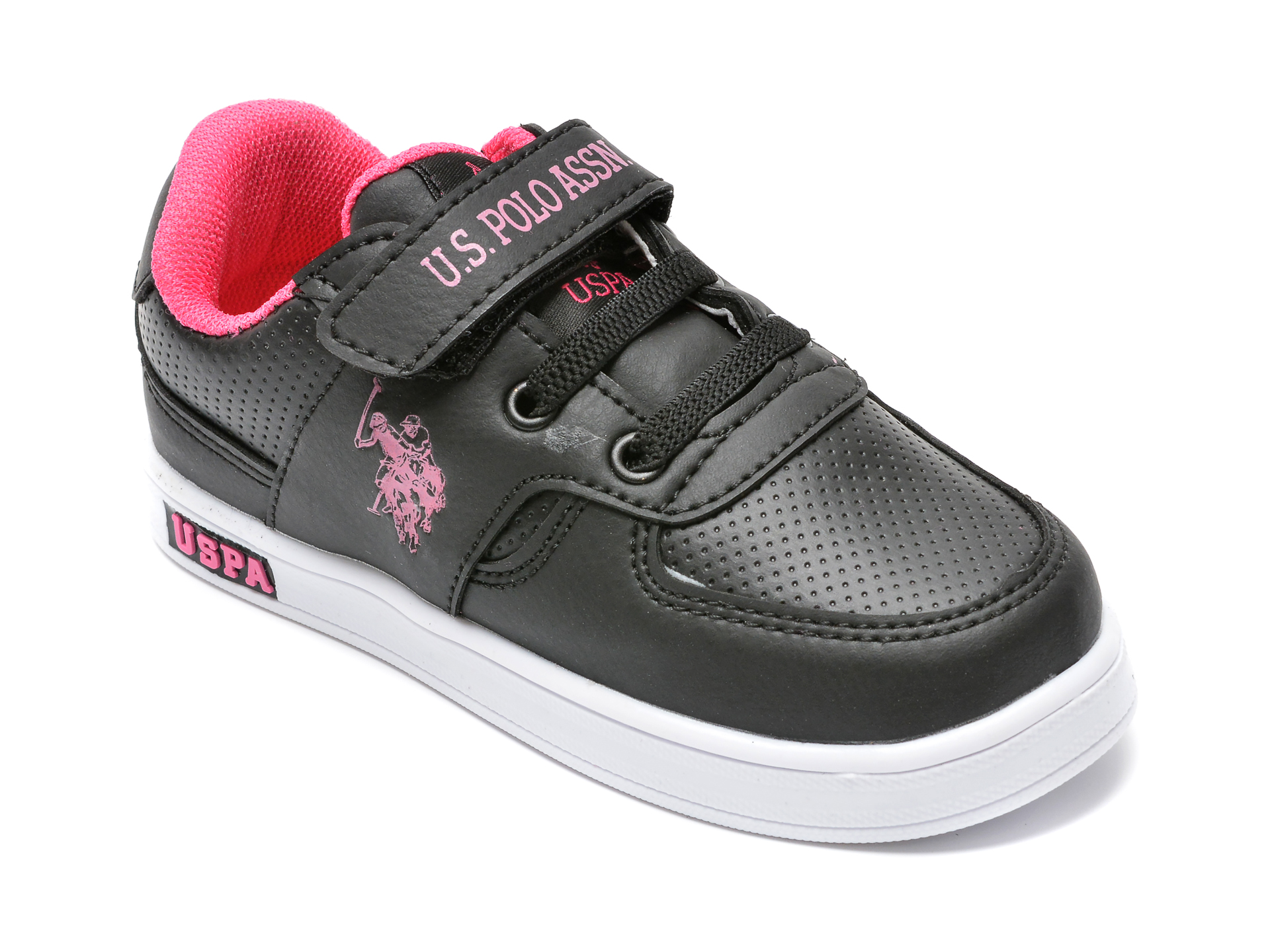 Pantofi sport US POLO ASSN negri, CAME2FX, din piele ecologica /copii/incaltaminte