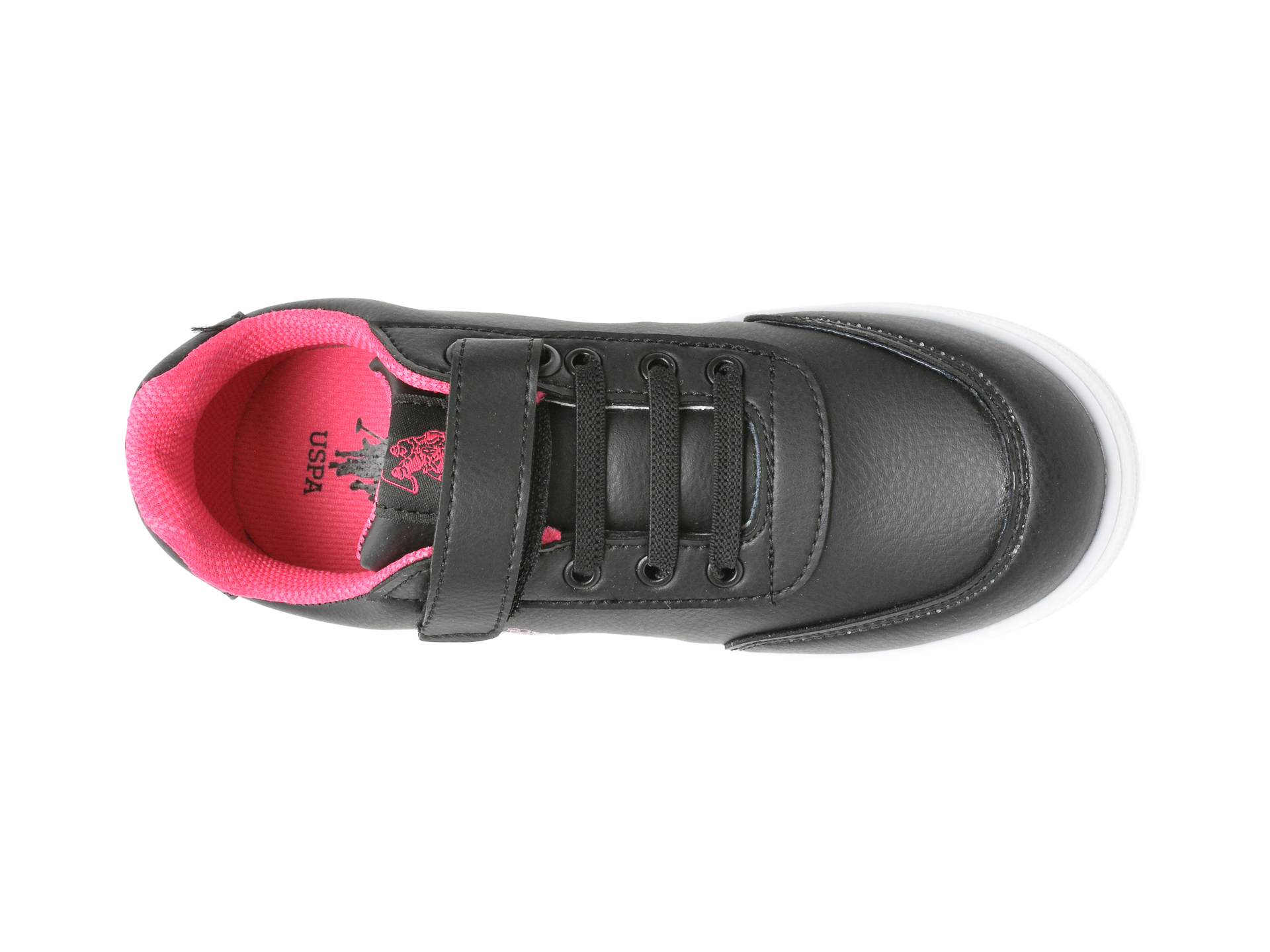 Pantofi sport US POLO ASSN negri, CAMERON WT, din piele ecologica - 6