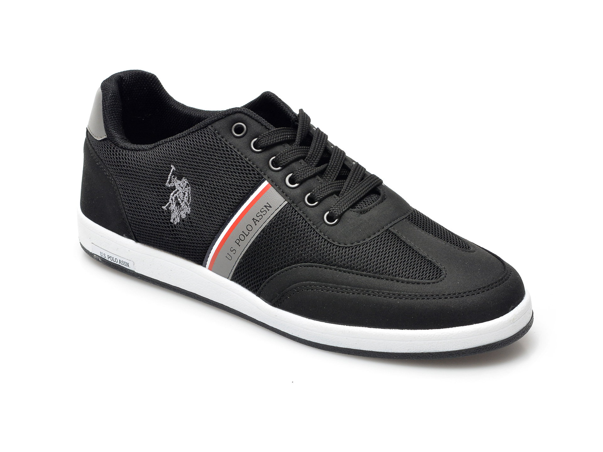 Pantofi sport US POLO ASSN negri, KARE2FX, din material textil si piele ecologica /barbati/pantofi