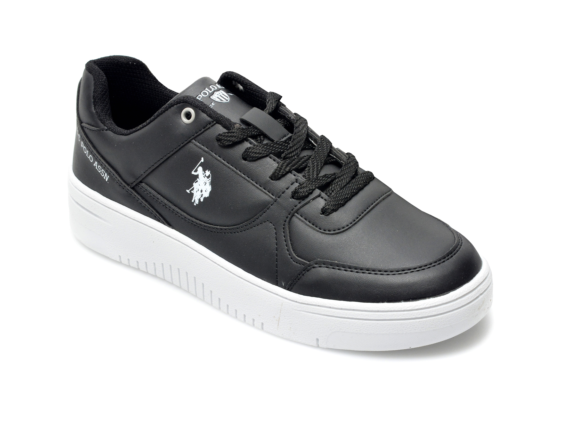 Pantofi sport US POLO ASSN negri, LEEWMN, din piele ecologica