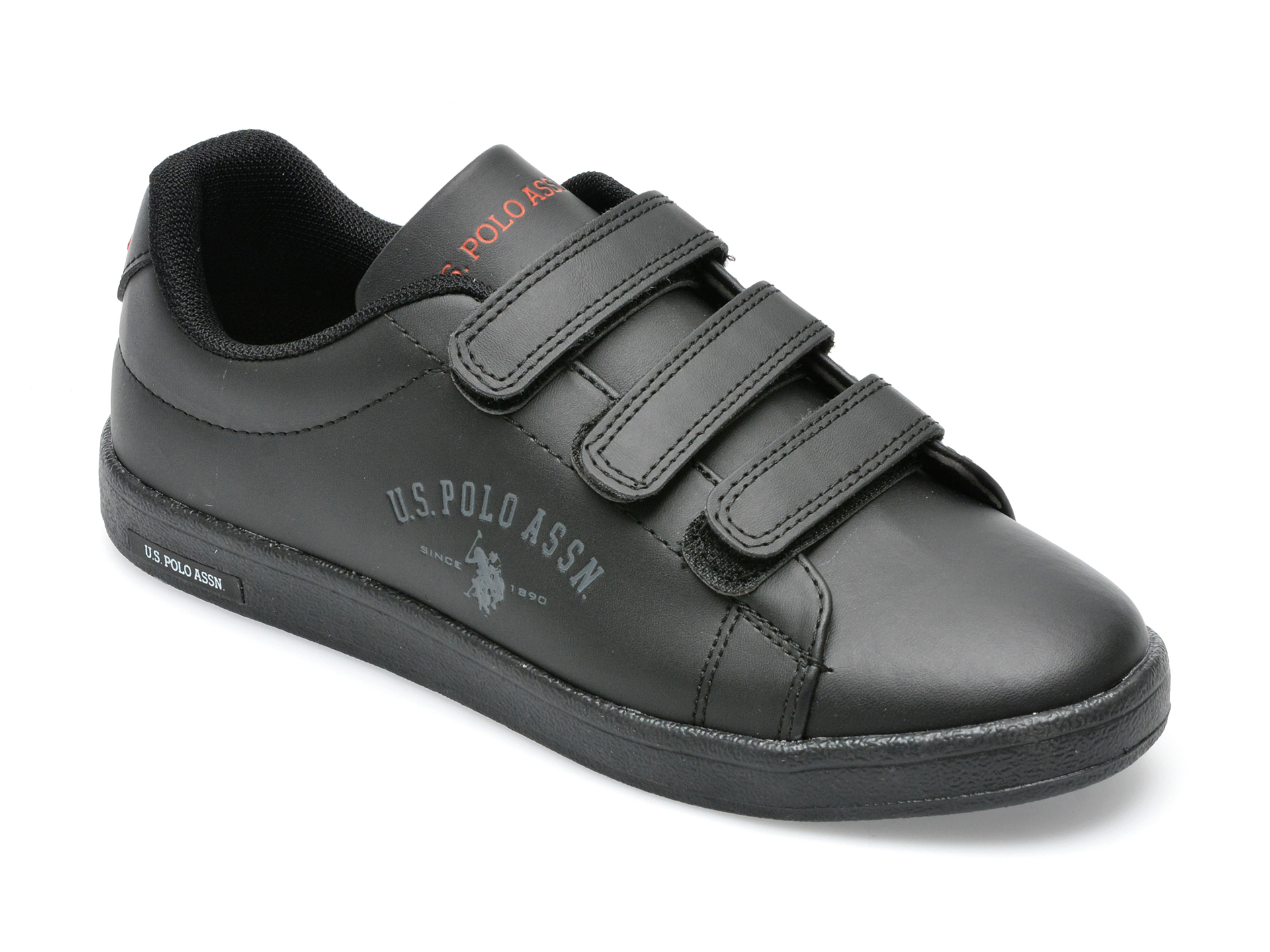 Pantofi sport US POLO ASSN negri, SING2PR, din piele ecologica
