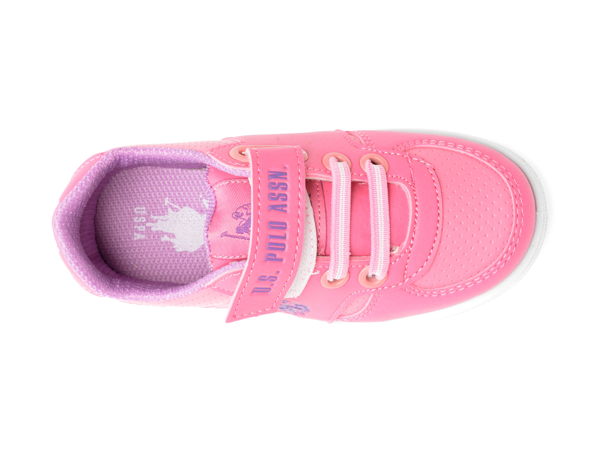 Pantofi sport US POLO ASSN roz, CAME1FX, din piele ecologica - 6