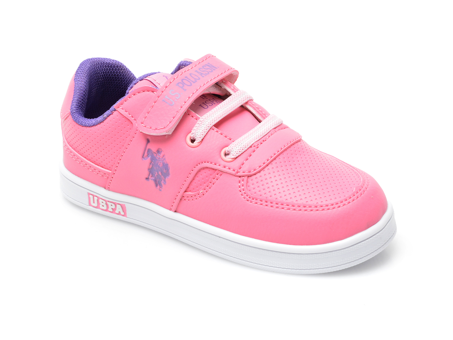 Pantofi sport US POLO ASSN roz, CAME2FX, din piele ecologica /copii/incaltaminte