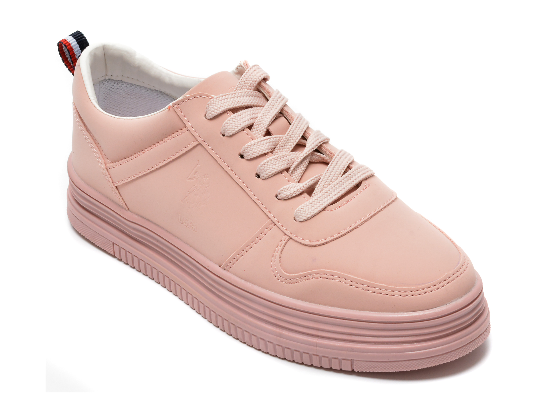 Pantofi sport US POLO ASSN roz, SURI2FX, din piele ecologica