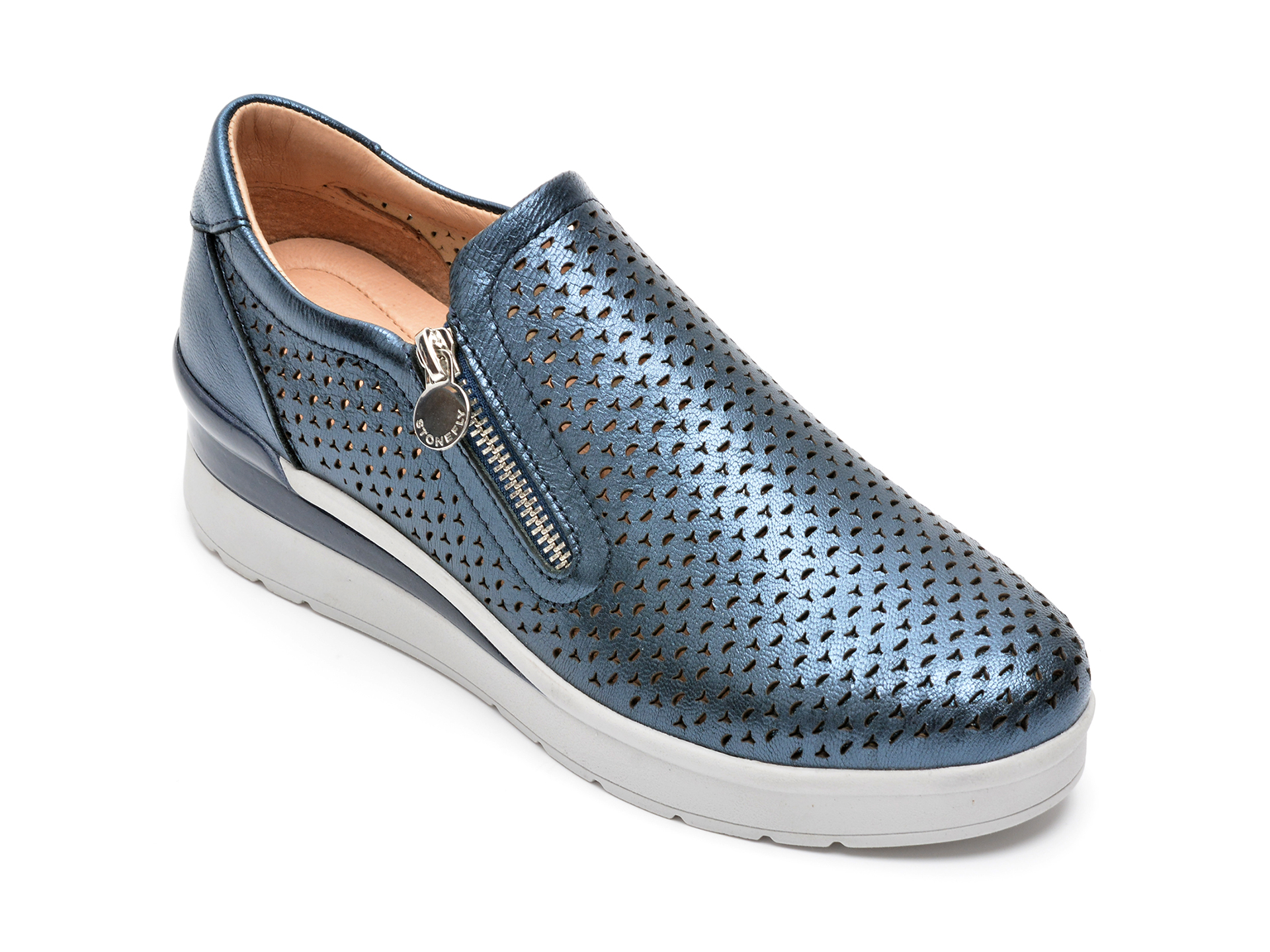 Pantofi STONEFLY bleumarin, CREAM25, din piele naturala otter.ro
