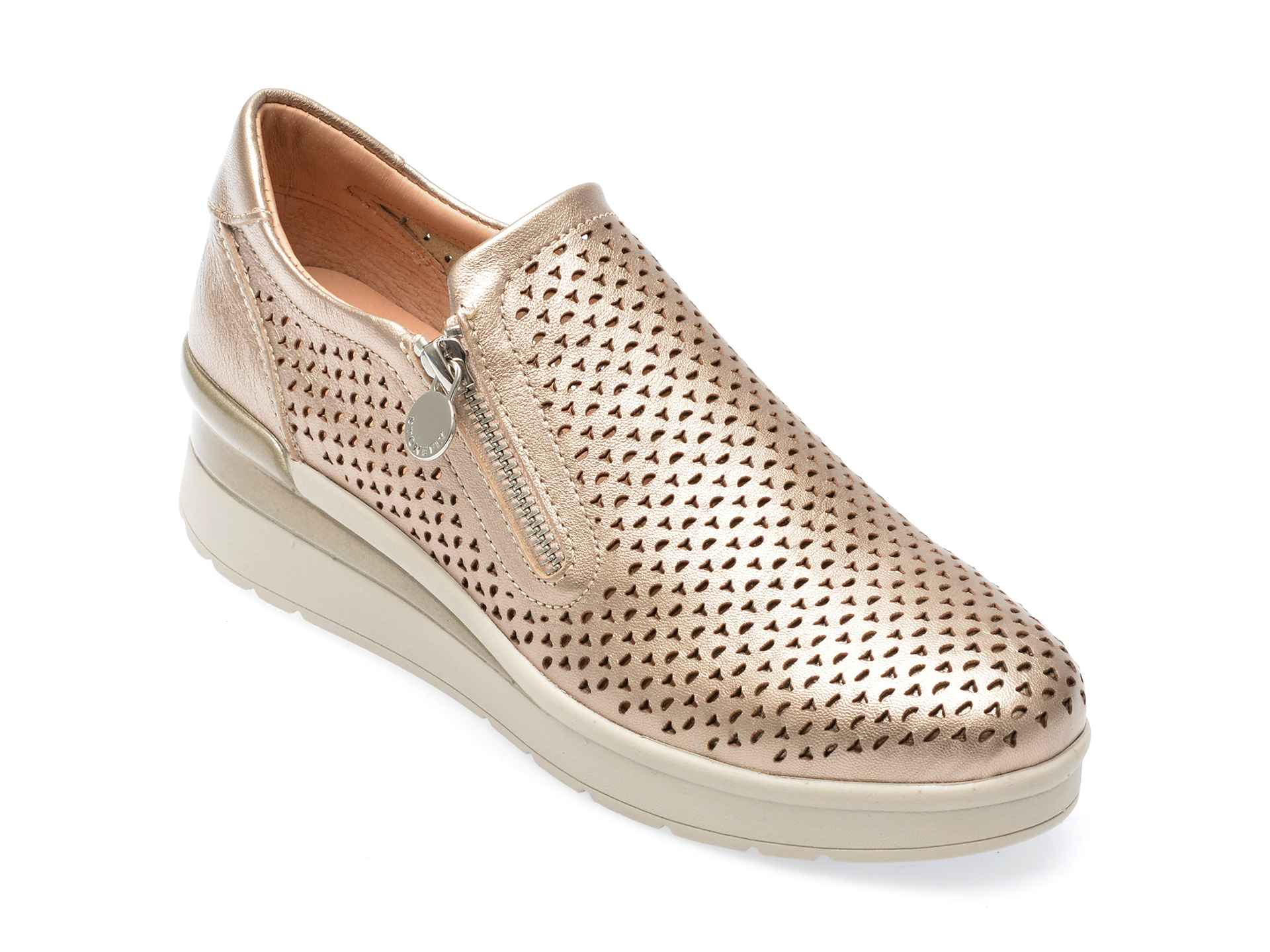 Pantofi STONEFLY bronz, CREAM25, din piele naturala
