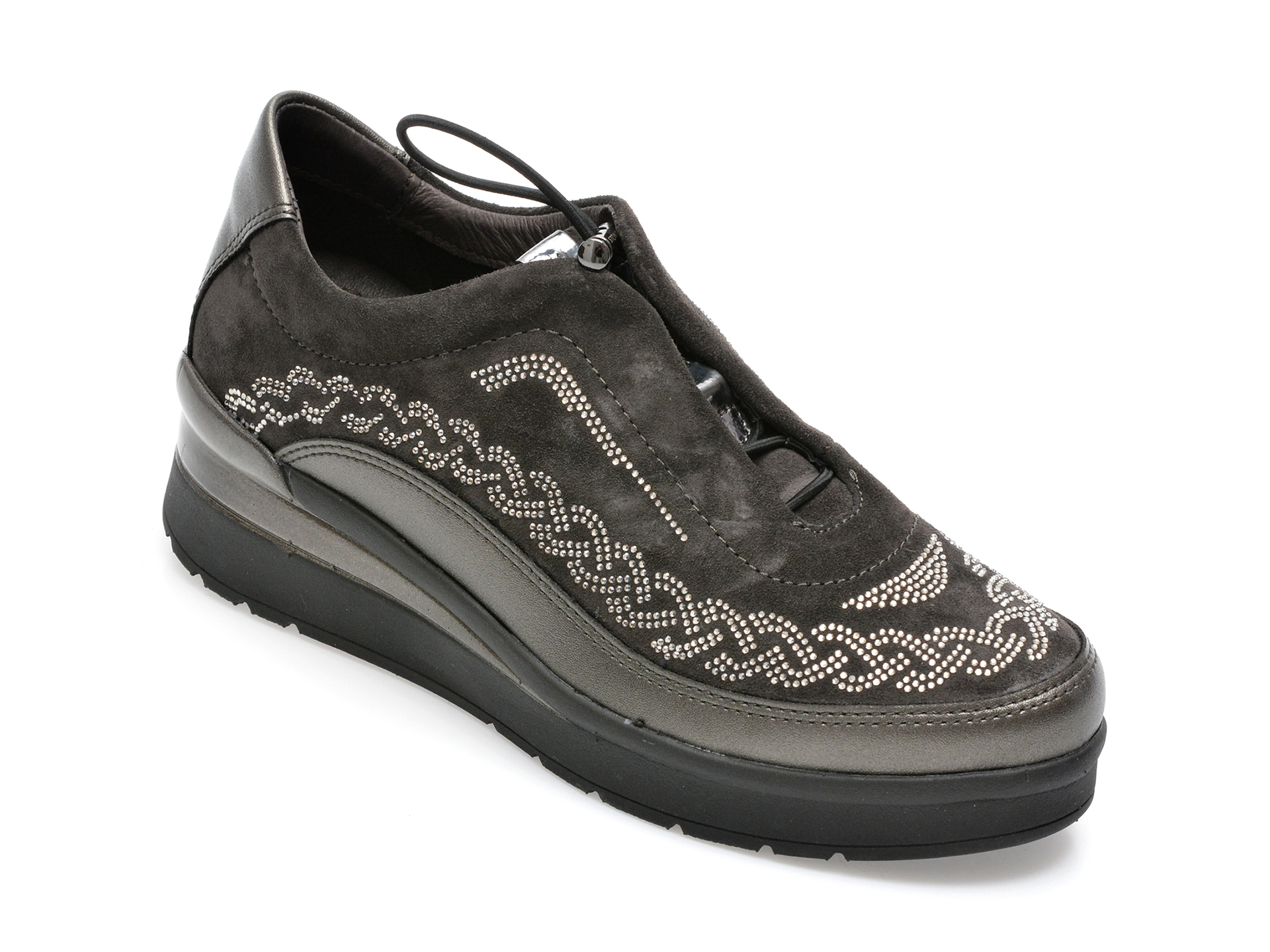 Pantofi STONEFLY gri, CREAM21, din piele intoarsa imagine reduceri black friday 2021 /femei/pantofi