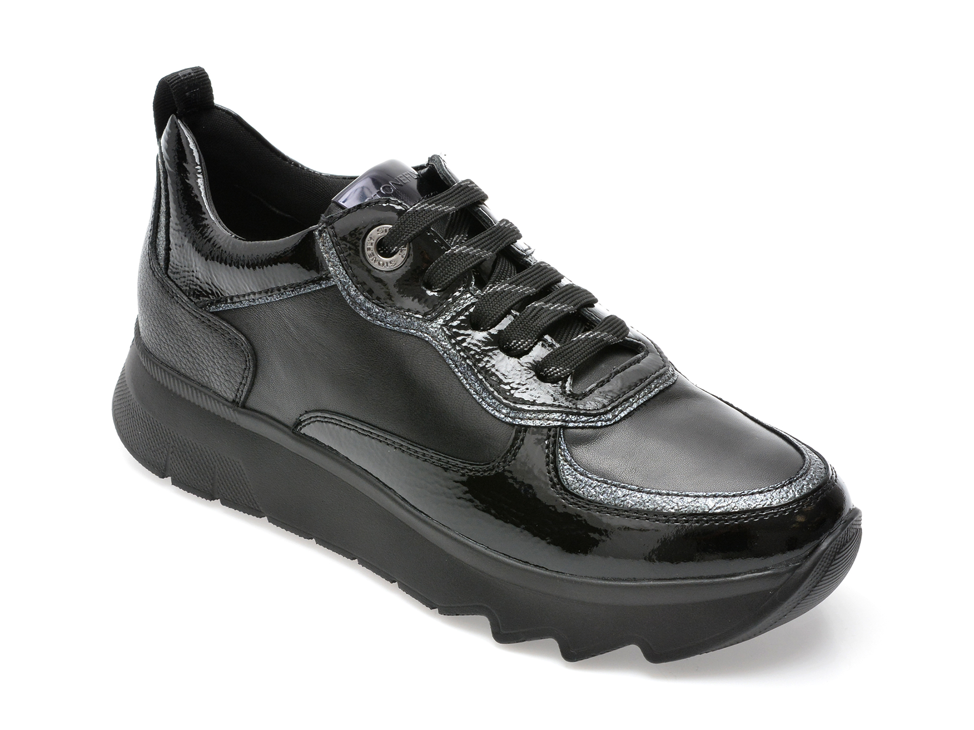 Pantofi STONEFLY negri, SPOCK33, din piele naturala /femei/pantofi