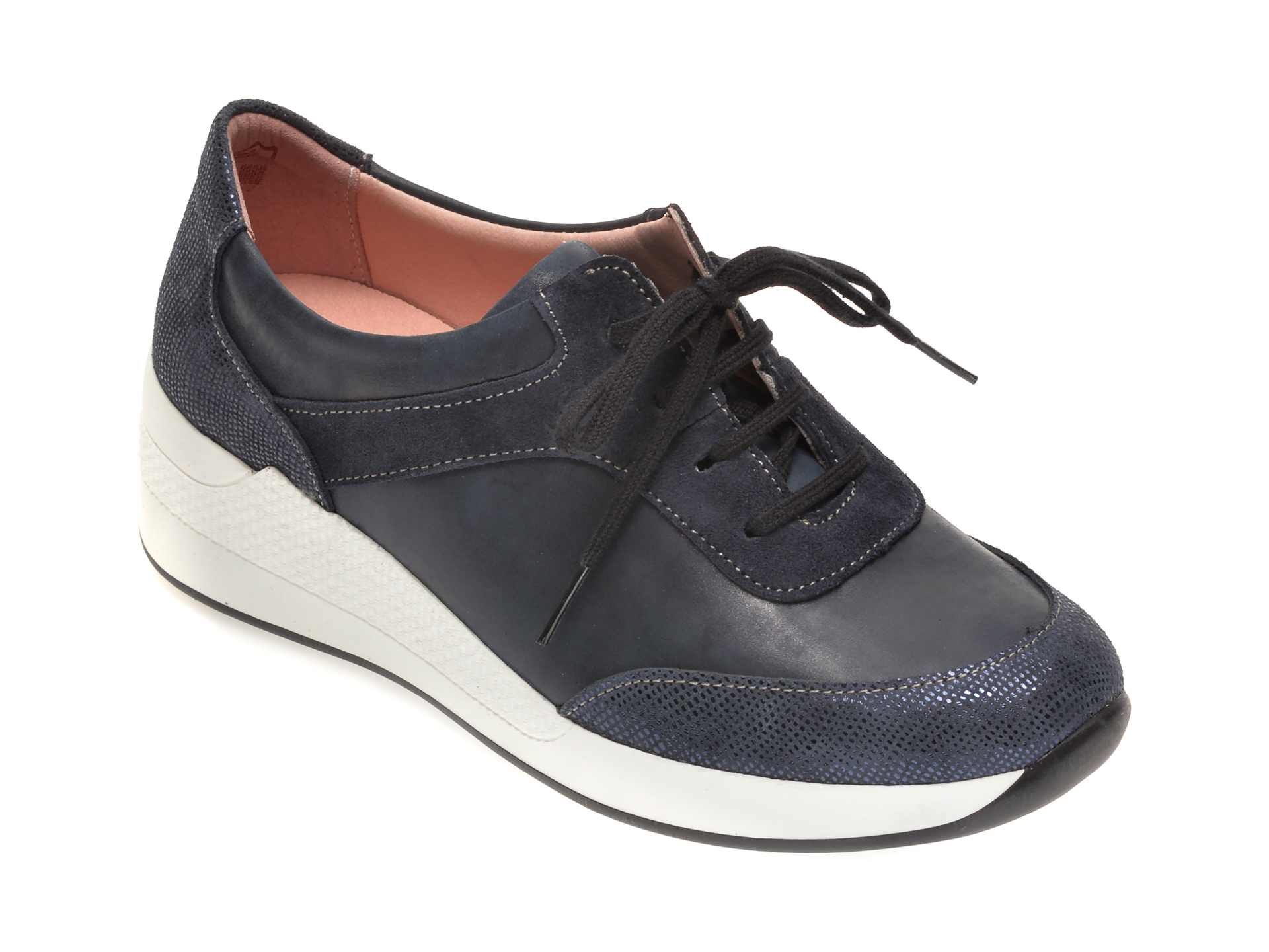 Pantofi SUAVE bleumarin, 11000T, din nabuc imagine Black Friday 2021
