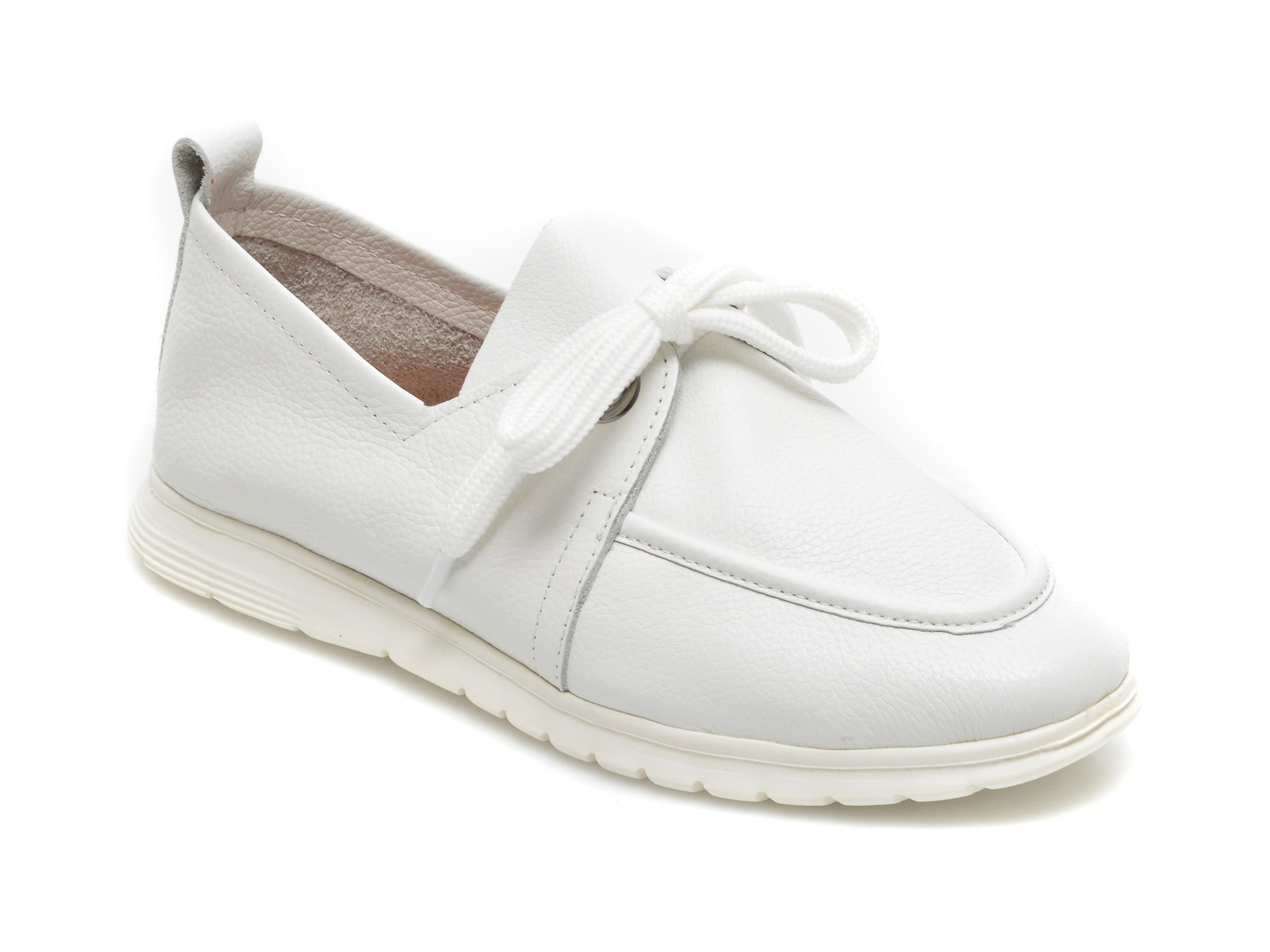 Pantofi TANCA albi, 935, din piele naturala otter.ro