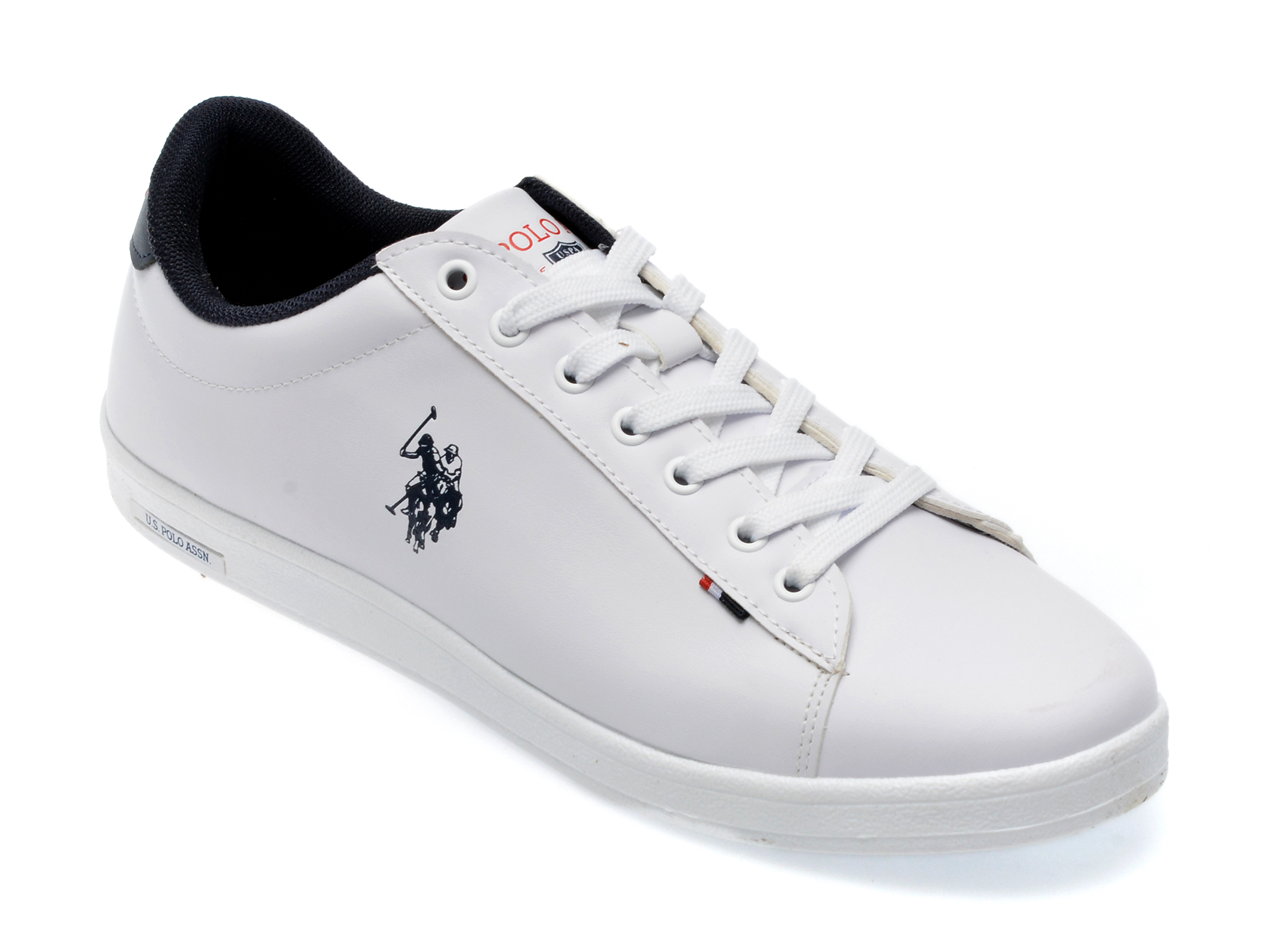 Pantofi US POLO ASSN albi, FRAN3FX, din piele ecologica /barbati/pantofi